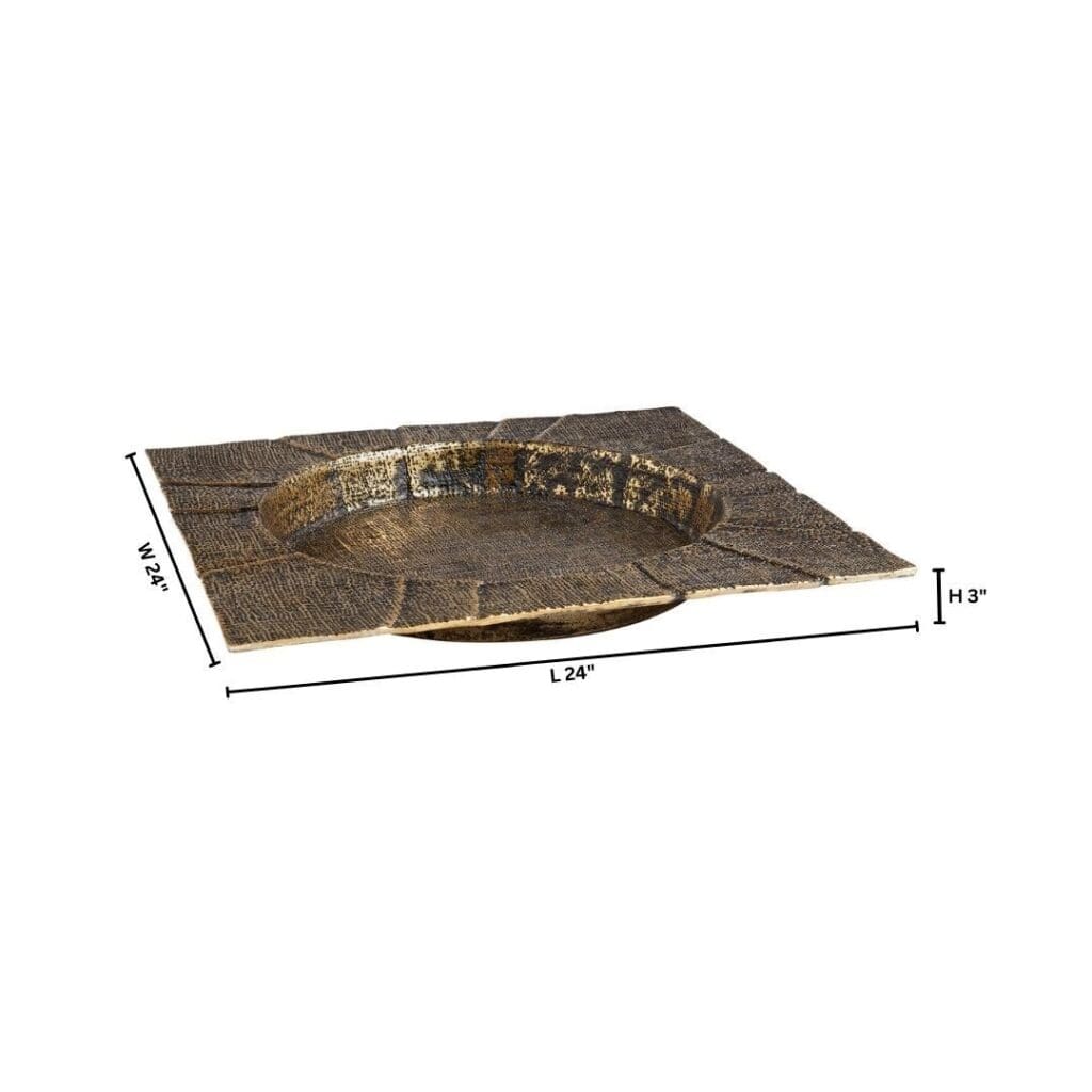 Cyan Design 11655 Baxter Tray - Antique Brass Large Serving Tray for Home Decor, Dining & Entertaining | Elegant Tea Tray, Coffee Table Centerpiece & Party Serving Platter