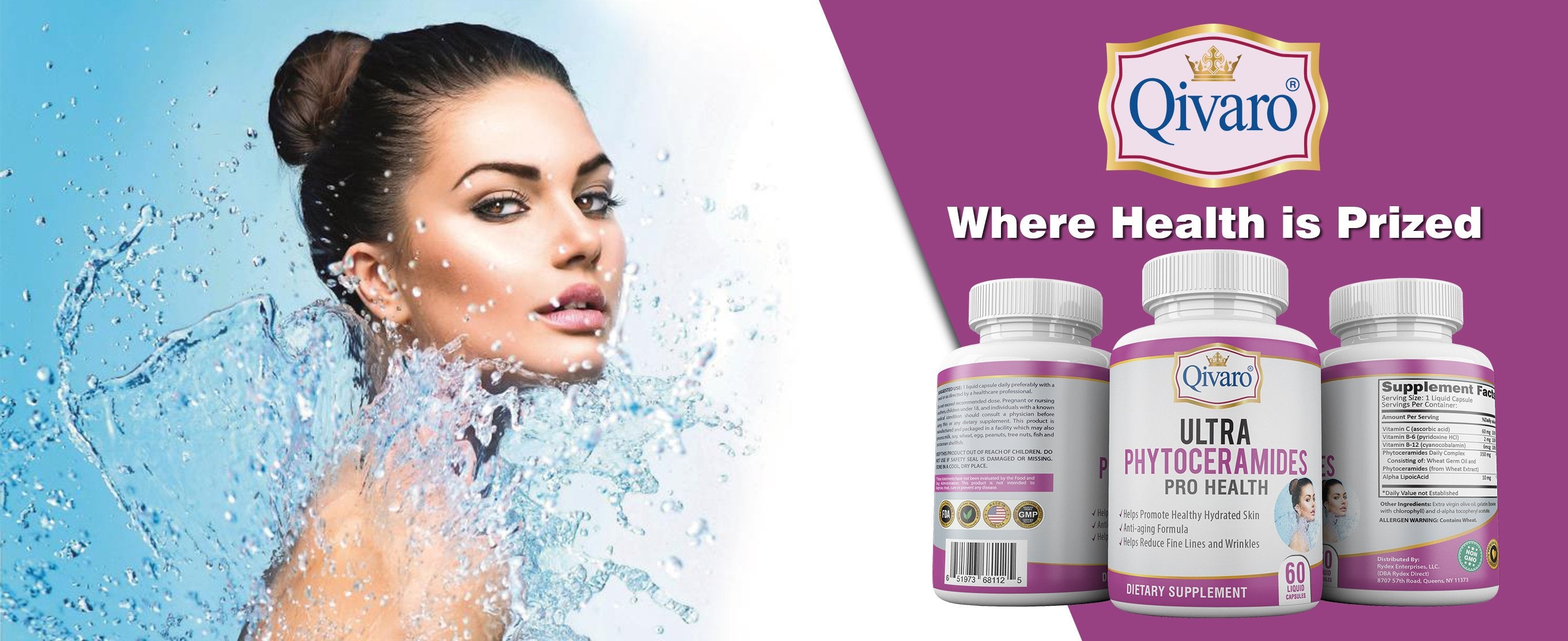 QIH42 Ultra Phytoceramides - Advanced Skin Hydration & Anti-Aging Supplement for Dry Skin Care - Perfect for Daily Wellness & Beauty Routine