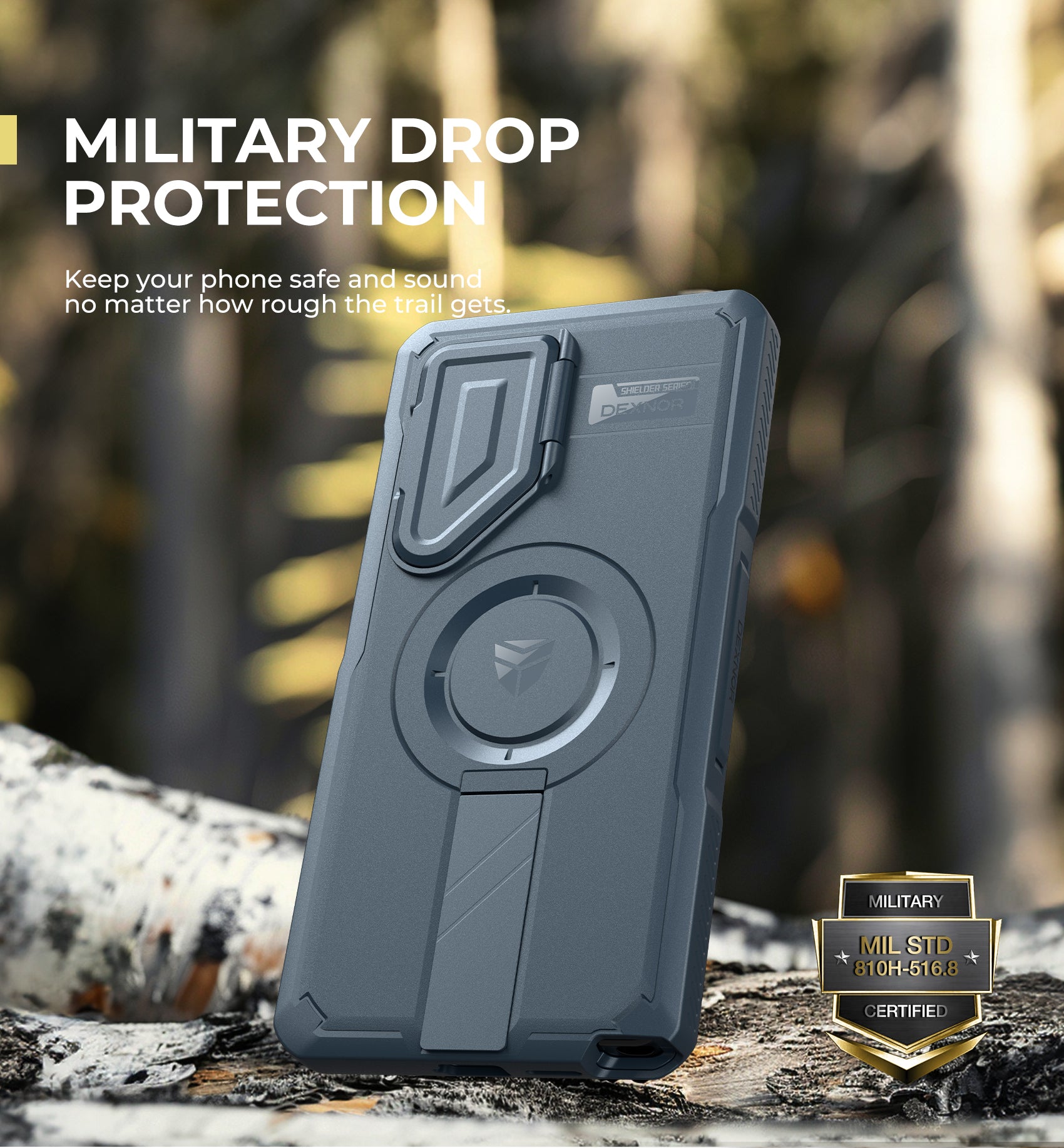 Dexnor Heavy Duty Shockproof Full Body Case for Samsung Galaxy S25 Ultra with Built-in Screen Protector, Flip Camera Cover & Kickstand - Perfect for Outdoor Activities, Travel and Daily Protection