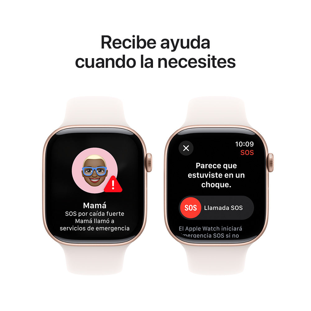 Apple Watch Series 10 GPS 46mm Rose Gold Aluminum Case with Pink Sand Sport Band S/M - Perfect for Fitness Tracking, Workouts & Everyday Wear