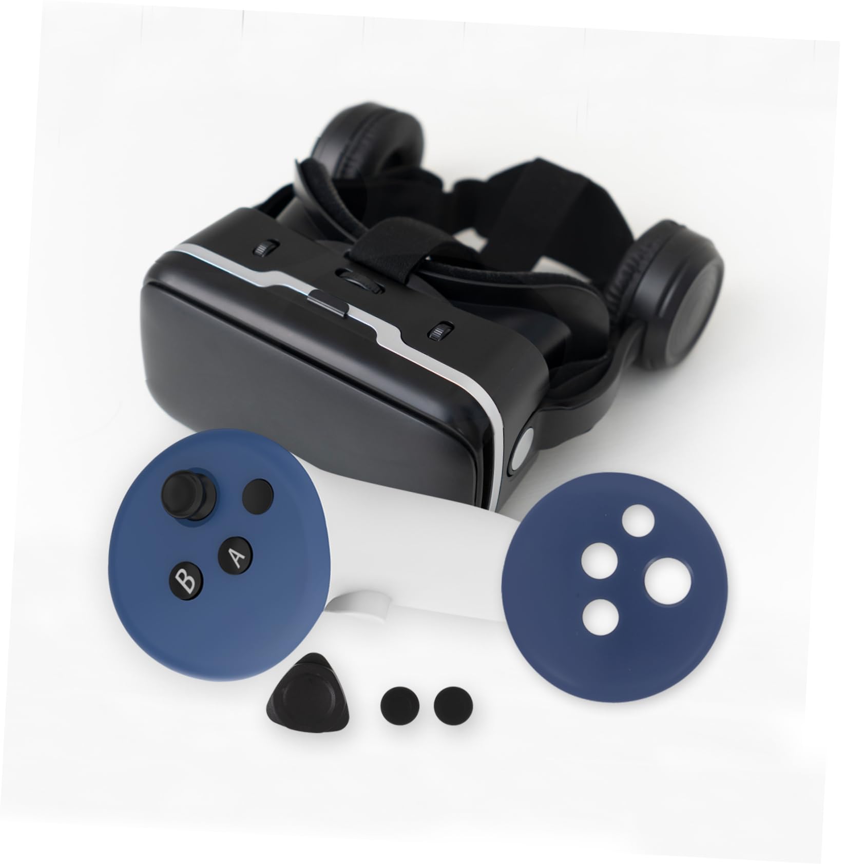 Jojofuny 5-Pack VR Controller Handle Replacement Accessories - Top Cover & Grip Set for Oculus Quest 2, Meta VR, HTC Vive - Enhance Comfort & Protection for Gaming, Fitness, and Virtual Reality Experiences