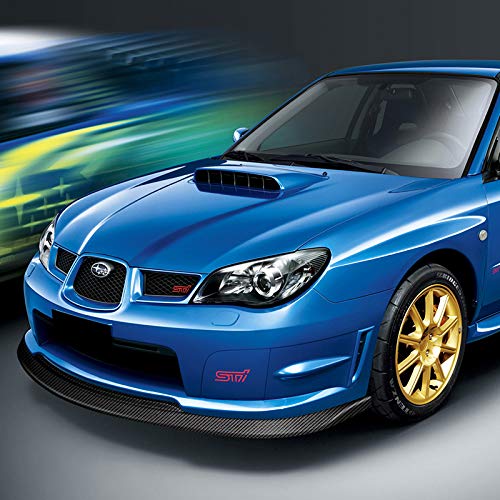 3PCS Front Bumper Lip Kit for 2006-2007 Subaru WRX STI | S204-Style Splitter Trim | Carbon Look Spoiler & Air Dam Diffuser | Enhanced Protection & Aerodynamics | Perfect for Street Racing & Car Shows
