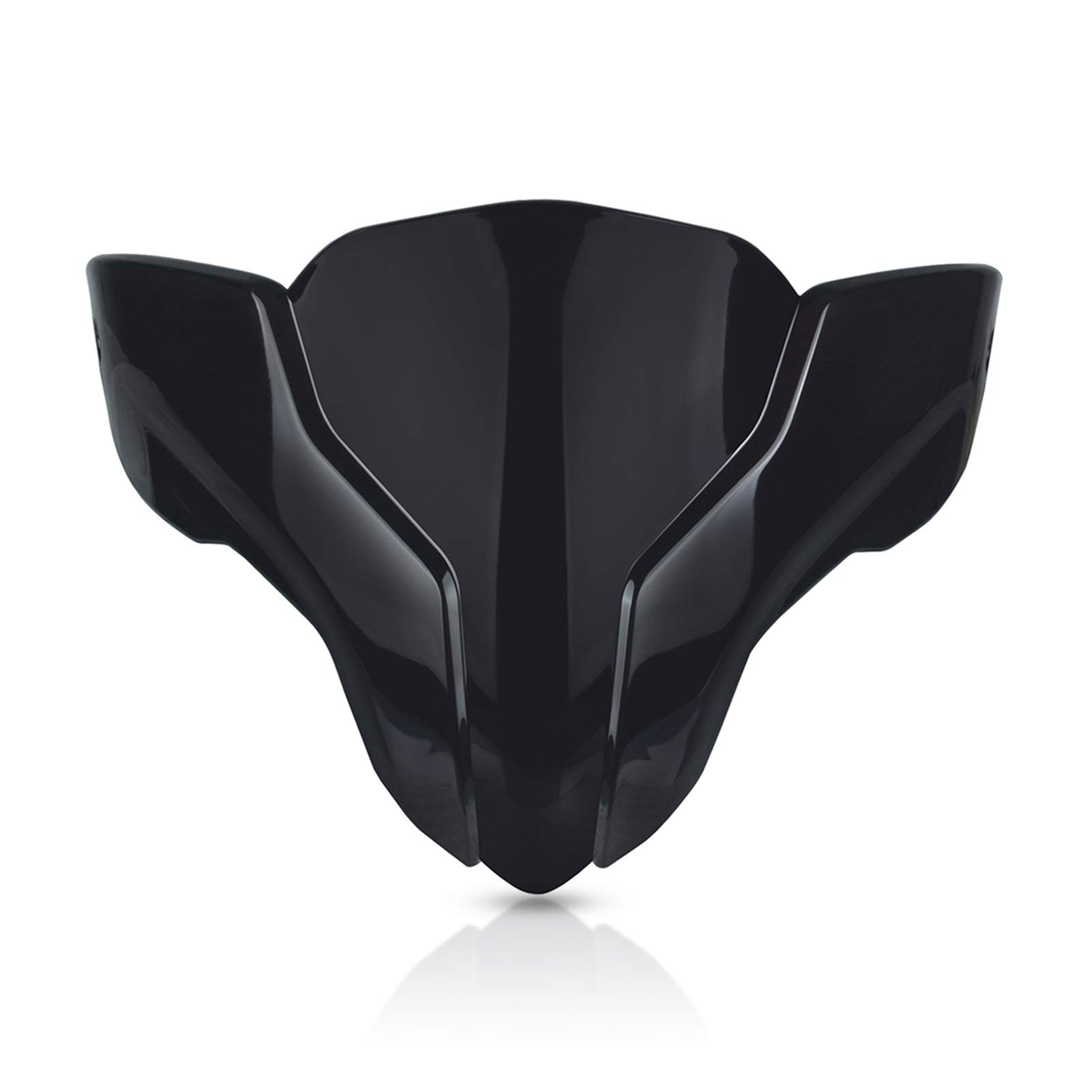 Bajaj Pulsar NS200 Motorcycle Windshield (2017-2020) - Universal Black Plastic Windscreen Air Deflector for Enhanced Riding Protection | Perfect for Highway Cruising & All-Weather Riding