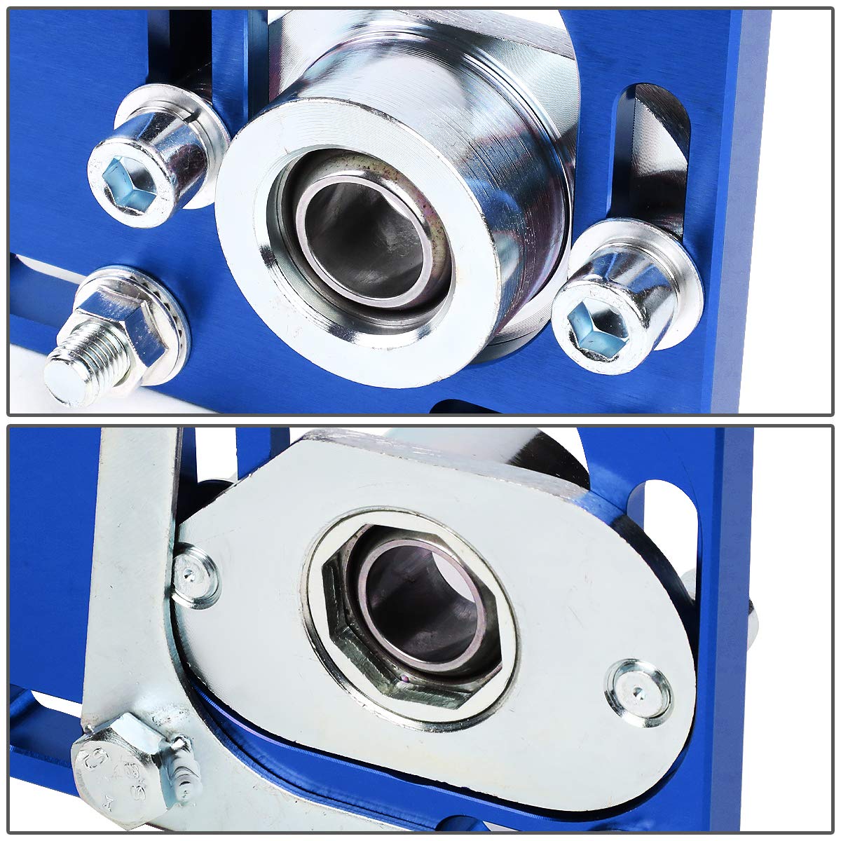 DNA Motoring CBK-PLT-FM94-BL Adjustable Coilover Camber/Caster Plates for Front Suspension - +/- 2.5° Adjustment - Perfect for Performance Tuning, Track Racing & Street Driving