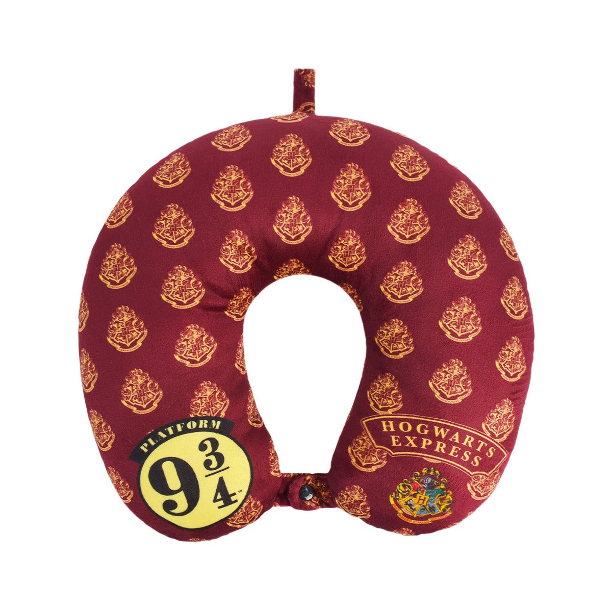 Harry Potter Hogwarts Express Travel Neck Pillow - Burgundy Red Memory Foam Support for Airplane, Car & Train Rides - Perfect Gift for Fans