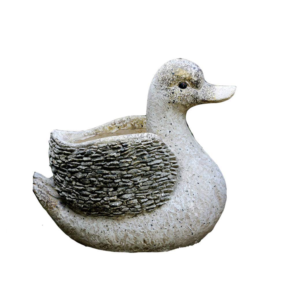 Duck Garden Sculpture Planter - Creative Duck Model Statue for Lawn, Woodland & Succulent Decor | Perfect for Outdoor Garden, Patio & Home Décor