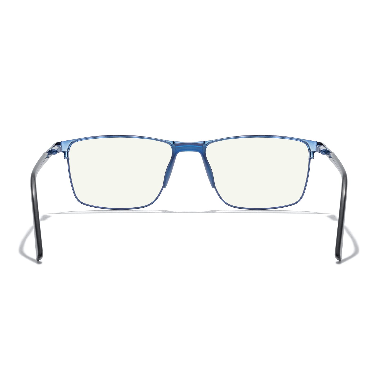 Blue Light Blocking Glasses for Men - Fashion Metal Frame Reading Glasses with Spring Hinge | Computer, Gaming & Office Use | Reduce Eye Strain & Improve Sleep