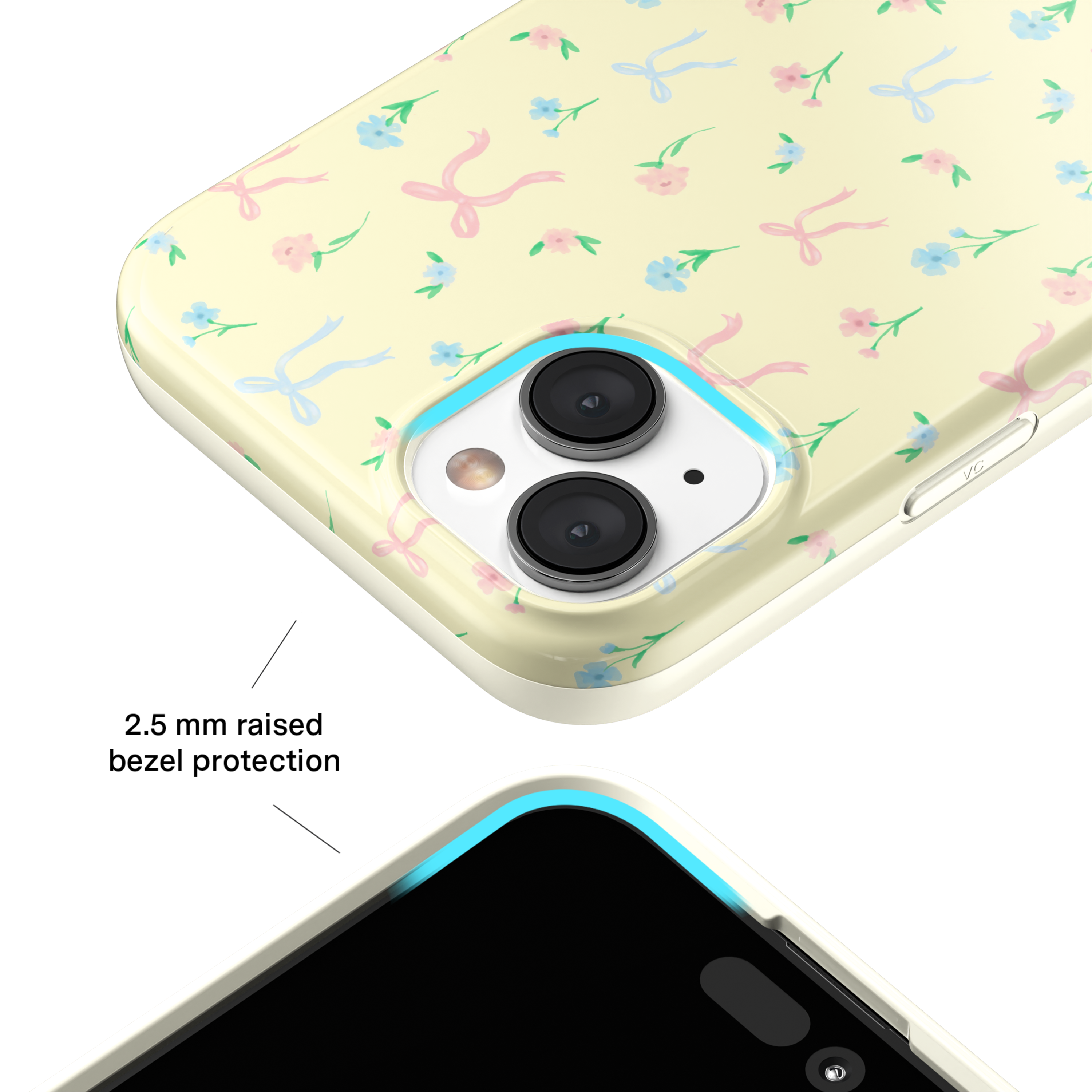 Buttercup Bows iPhone Case - Cute Floral Design Phone Cover for iPhone 13/14/15 Pro Max - Perfect for Everyday Use, Travel & Gift Giving