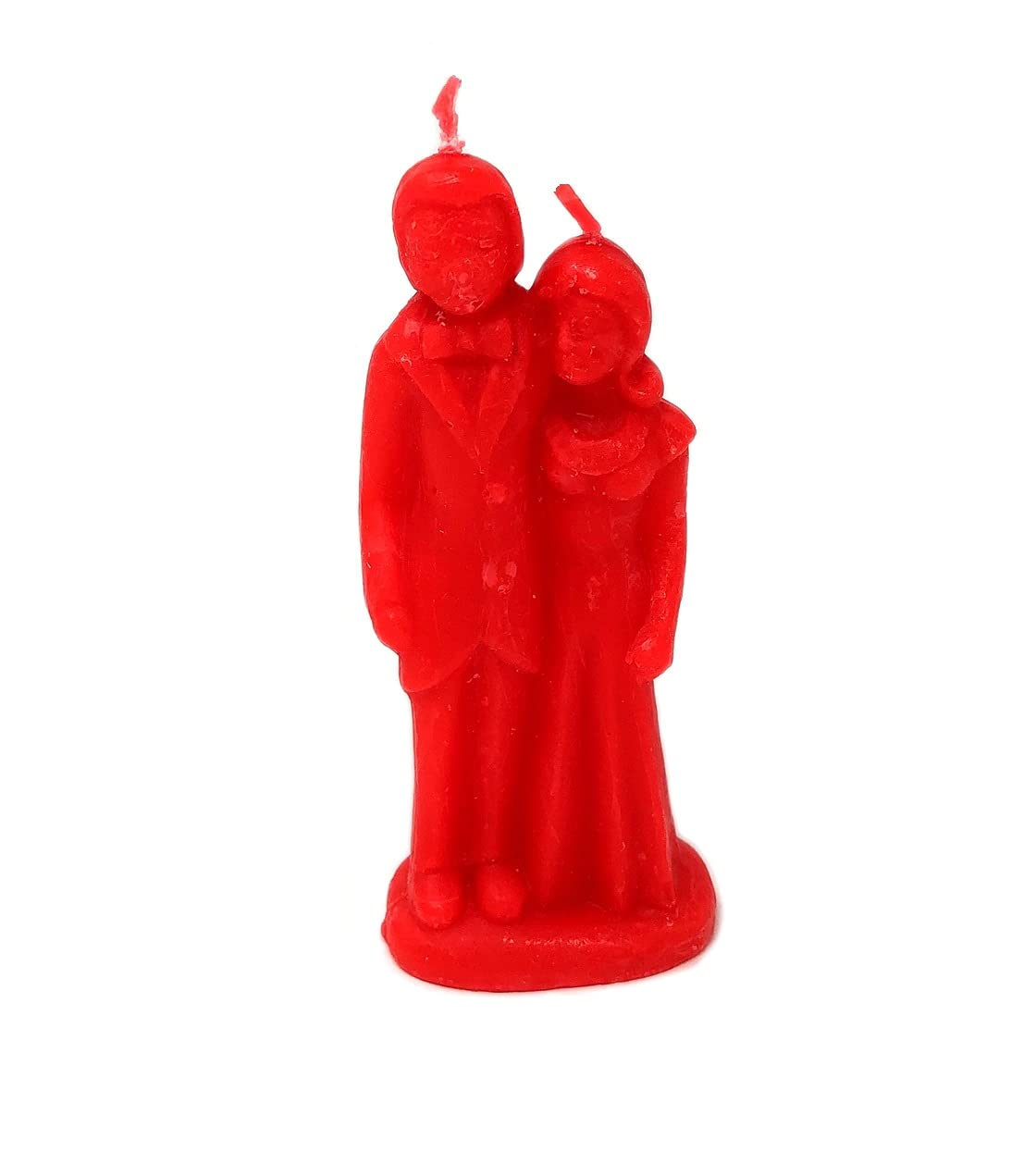 Red Marriage Couple Candle - Romantic Bride and Groom Wedding Decoration for Ceremony, Vow Renewal & Anniversary Celebrations - Perfect for Wedding Centerpieces, Reception Decor and Gift Giving