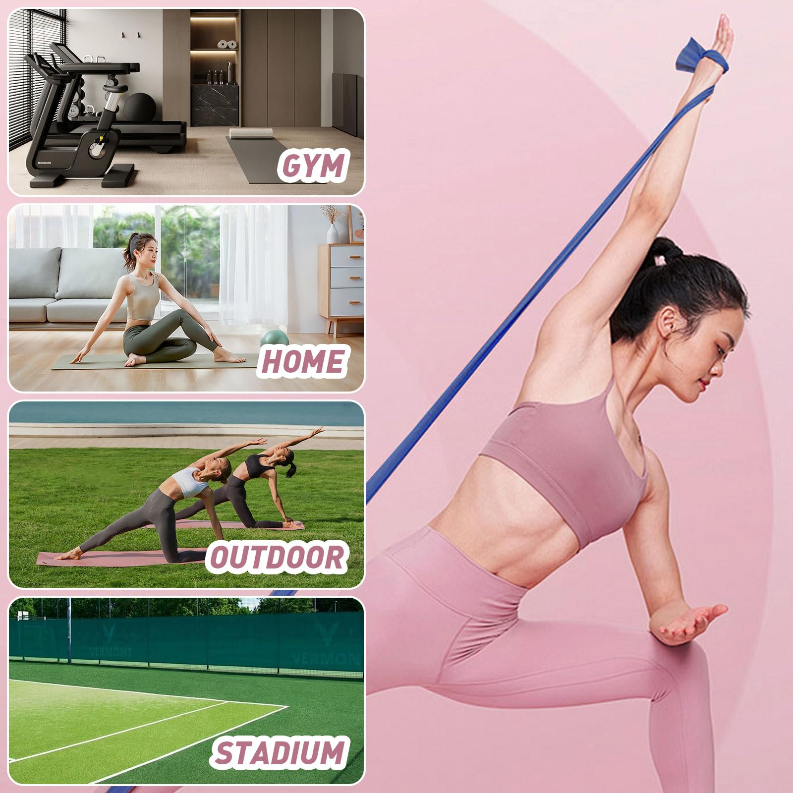 Professional Basketball Resistance Band - 6 Levels Heavy Duty Exercise Loop for Dribbling Training & Fitness (41 Inch, Natural Latex) - Perfect for Home Gym, Court Drills & Strength Conditioning