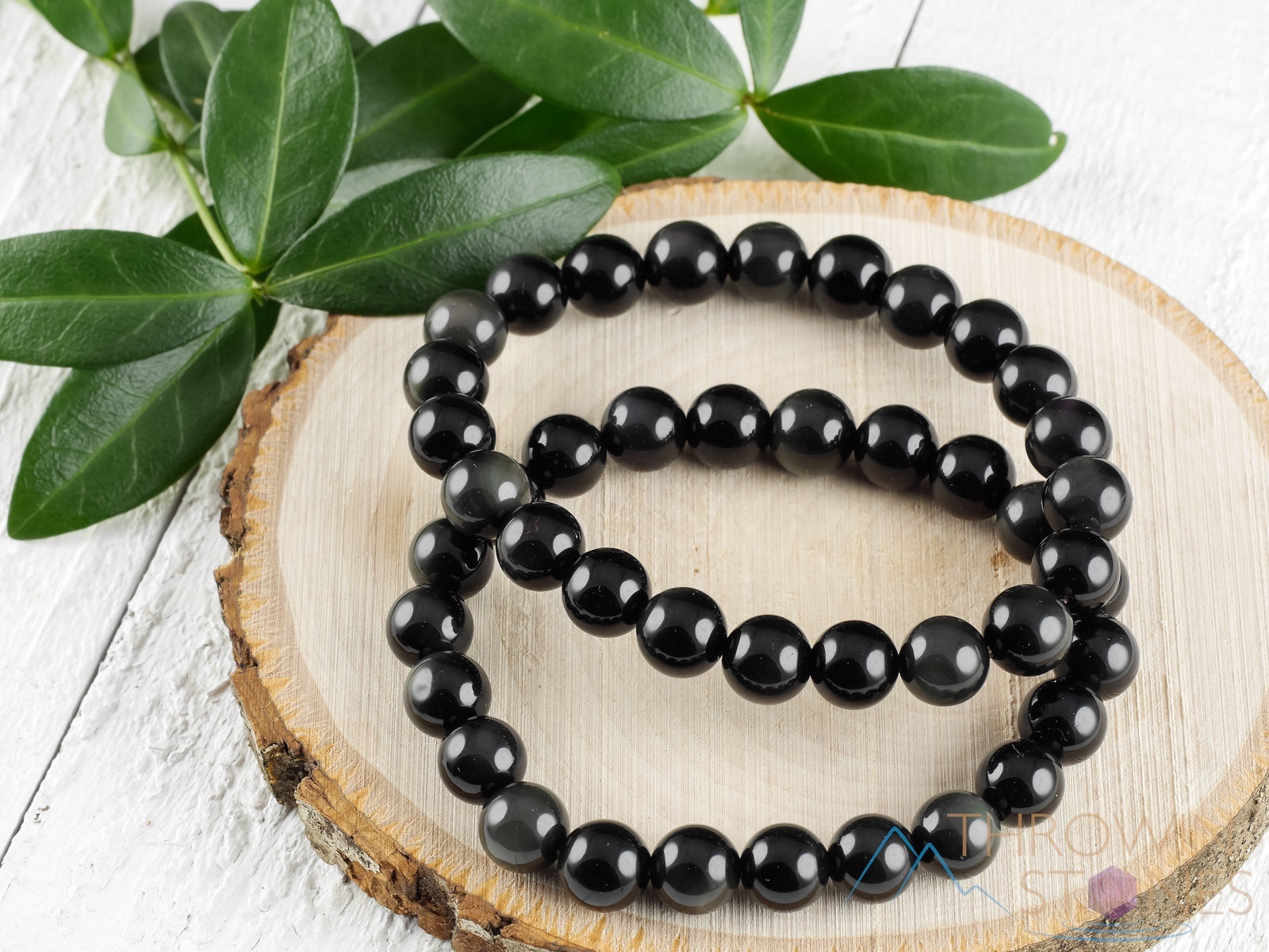 OBSIDIAN Crystal Bracelet - Round Beads Handmade Healing Jewelry for Women & Men, Black Stone Beaded Bracelet E1066 | Meditation, Energy Balancing & Spiritual Protection