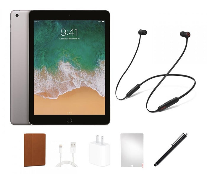 Refurbished Apple iPad 5th Generation 128GB Space Gray with Siri - Perfect for Work, Study & Entertainment