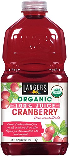 Langers 100% Organic Cranberry Juice, 64 Ounce (Pack of 8) - Healthy Antioxidant Drink for Breakfast, Cocktails & Immune Support