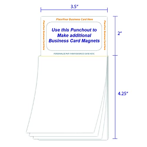 MaxMagnetics Self-Adhesive Notepad - 50-Sheet Magnetic Business Card Notepad (10-Pack) for Office, Home & Retail Use | Peel & Stick Memo Pads for Desks, Fridges & Bulletin Boards