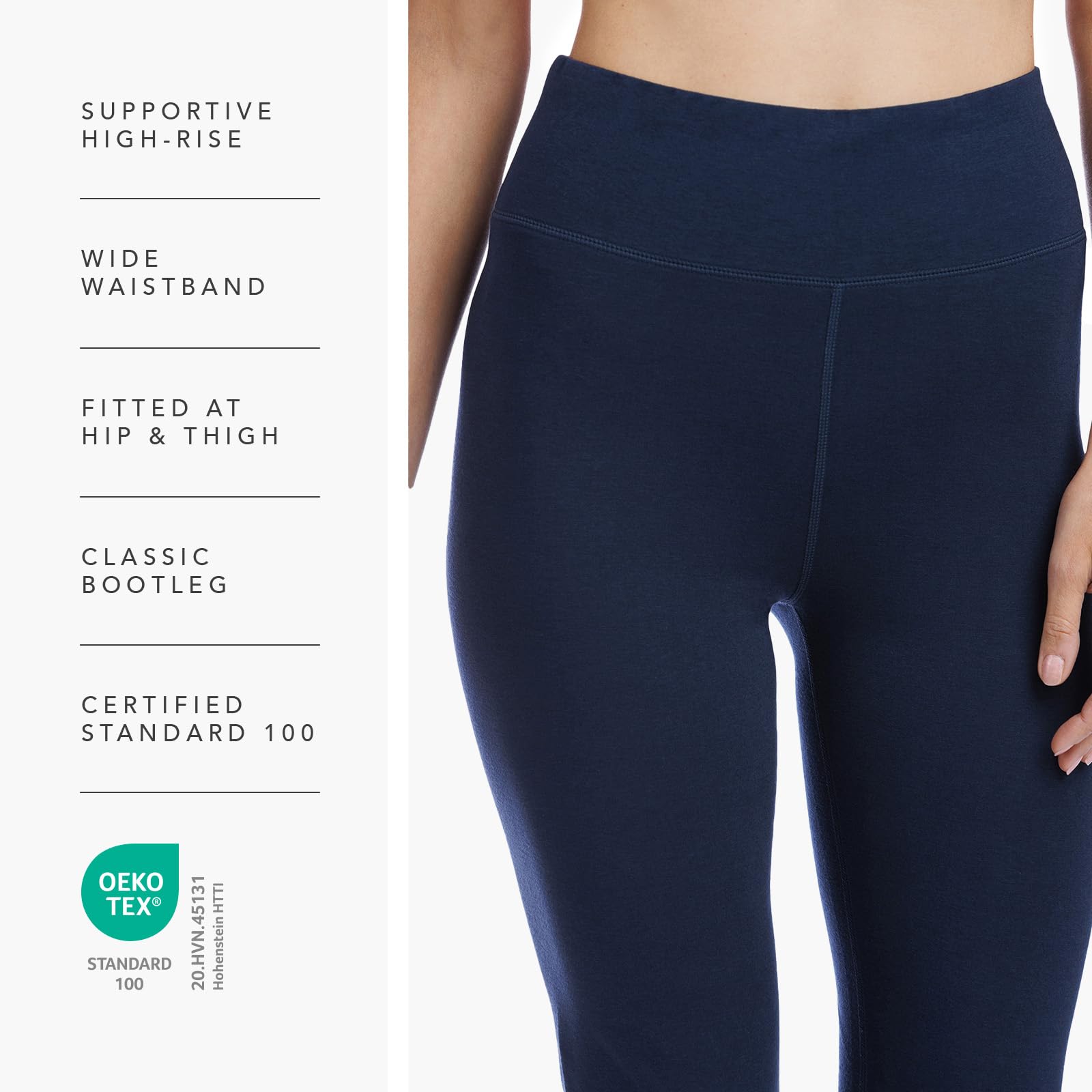 Fishers Finery Women's Eco-Friendly High Waisted Bootcut Yoga Pants - Comfortable Athletic Leggings for Workout, Running & Lounge Wear - Perfect for Yoga, Gym & Casual Outfits