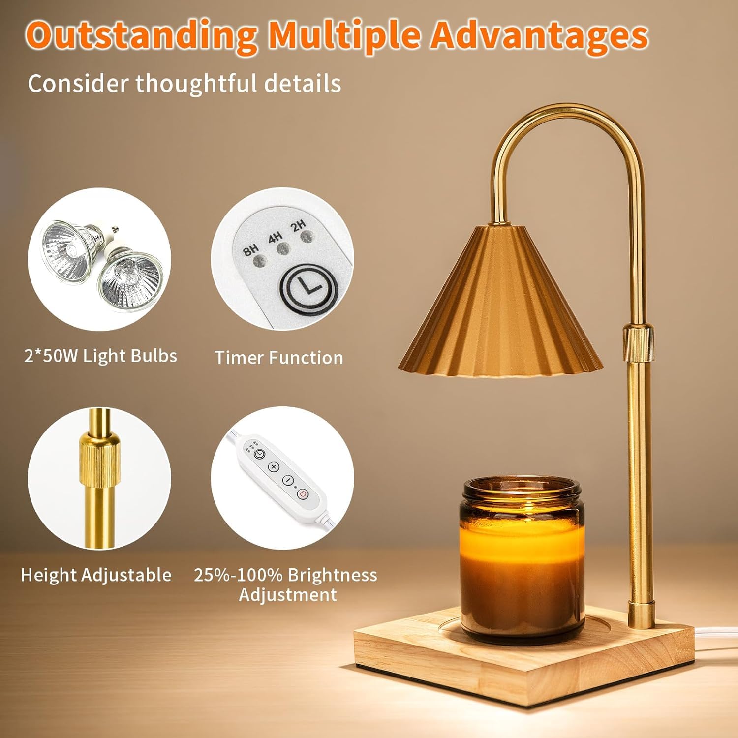 FULLBELL Christmas Candle Warmer Lamp - Aromatherapy Gift for Women & Men, Perfect Holiday Decor for Home, Bedroom, Office - Ideal for Christmas, Easter & Cozy Nights