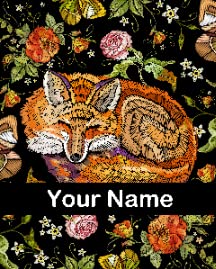 Foxes Floral Custom Name