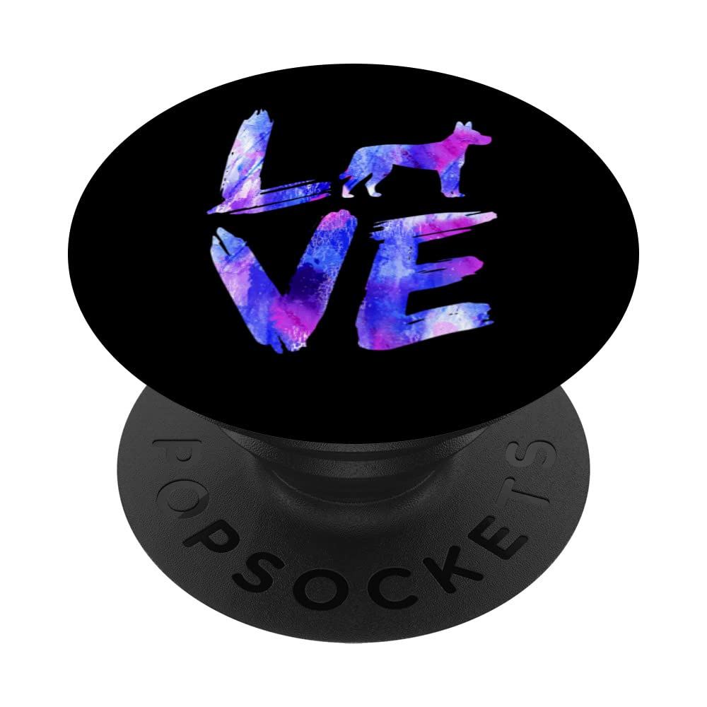 Blue Watercolor Carolina Dog PopSockets Swappable PopGrip for Dog Moms & Dads - Perfect for Phones, Tablets, and Laptops
