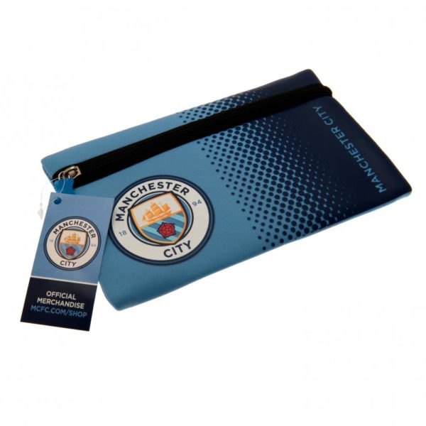 Manchester City FC Fade Design Pencil Case - School, Office & Travel Organizer for Fans & Students