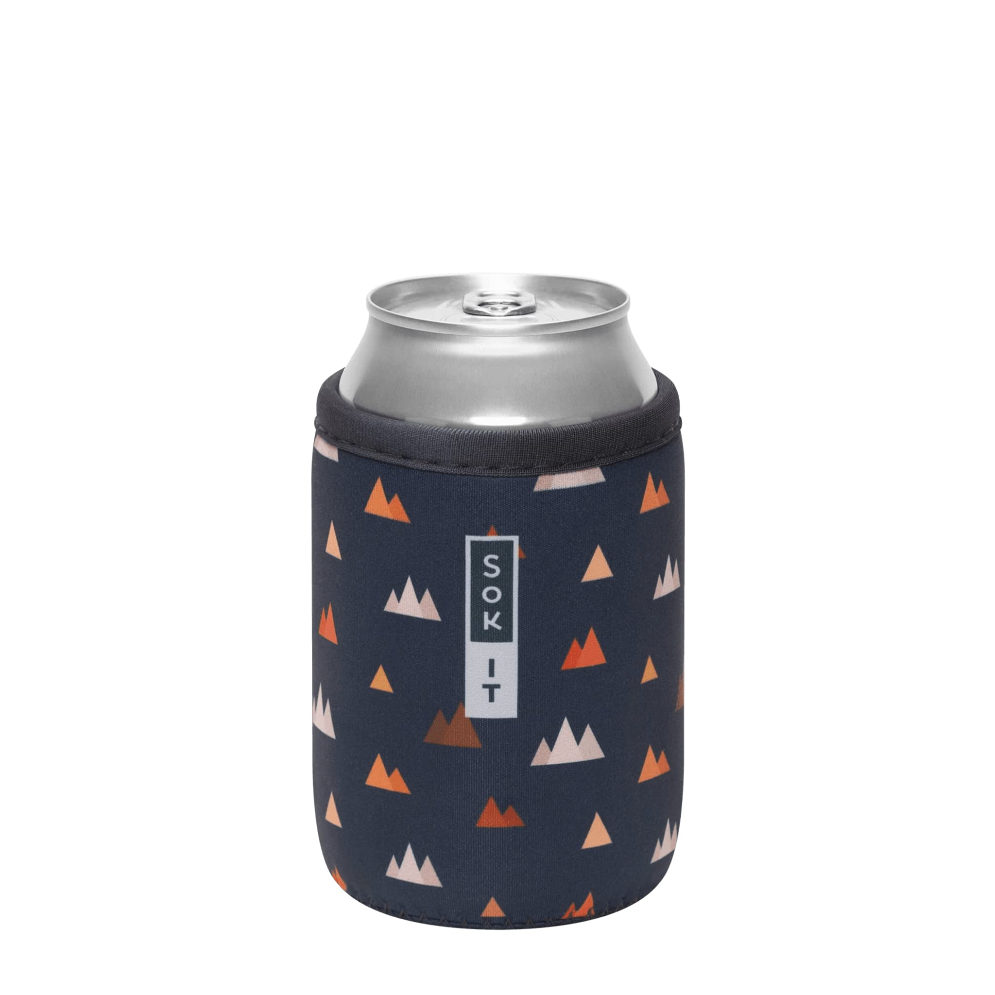 Sok It Can Sok Reusable Neoprene Insulated Sleeve for 12oz Slim Cans - Keep Soda, Pop, Beer & Seltzer Cold - Blue Mountains Design - Perfect for Picnics, BBQs & Outdoor Parties