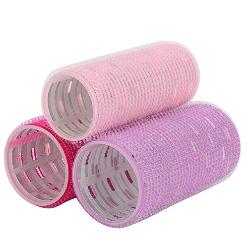 Self Grip Hair Rollers Set of 3 - DIY Flexible Hair Curlers for Styling Waves & Curls | Perfect for Home Salon & Professional Hairstyling