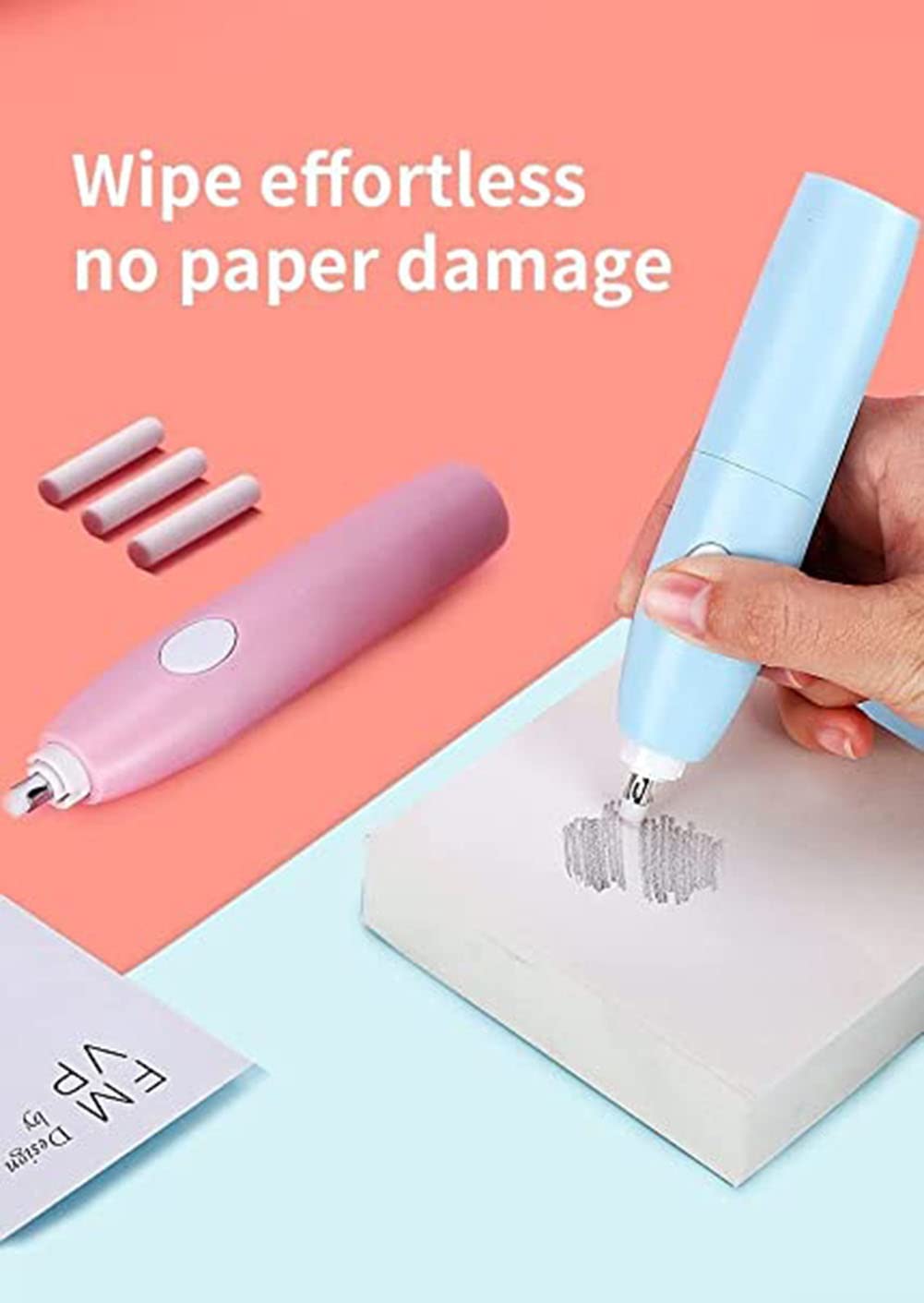 Electric Pencil Sharpener for Kids - Portable & Cute Cartoon Design - Perfect for School, Classroom, Office & Home Use - Pink Mechanical Pencil Sharpener Set (Great for Homework, Art Projects & Office Supplies)