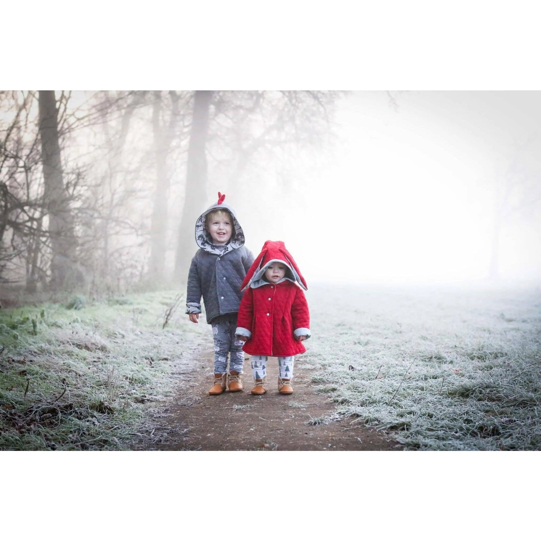 Red & Grey Bonnie Bunny Jacket - Cozy Fleece Outerwear for Women & Girls | Perfect for Casual Wear, Fall & Winter Fashion, Outdoor Activities