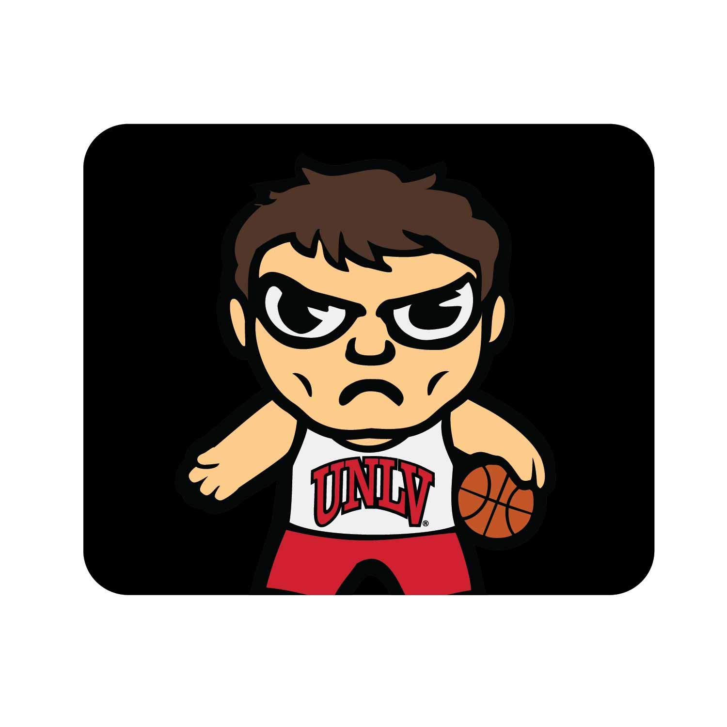 UNLV University of Nevada Las Vegas Standard Fabric Mouse Pad - Non-Slip Desk Accessory for Gaming & Office Work - Tokyodachi Cropped Design - Perfect for Dorm Rooms, Home Offices & Esports Setups