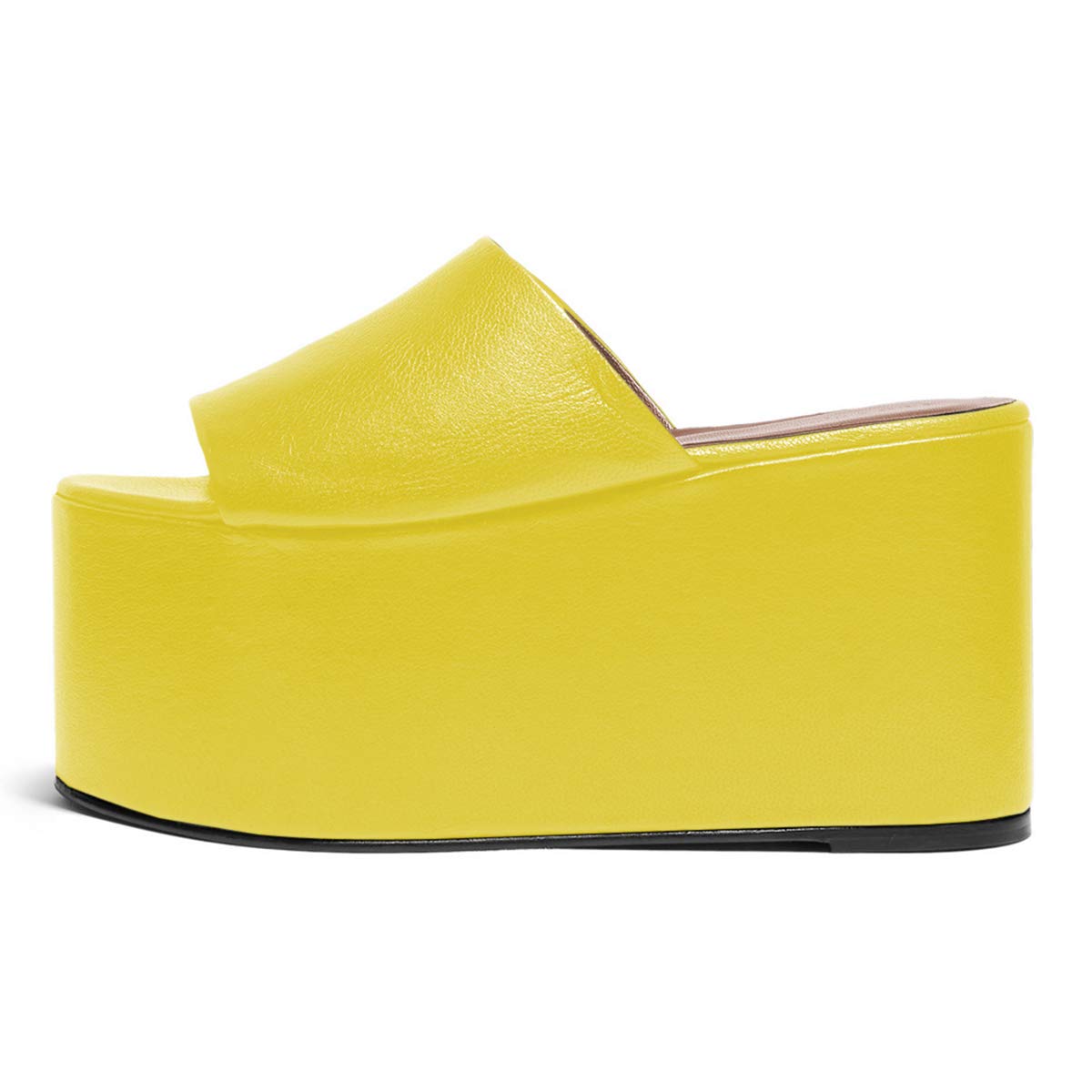 YDN Women's Super Thick Platform High Wedge Heel Sandals - Open Toe Summer Slide Slippers for Casual Wear, Beach & Vacation