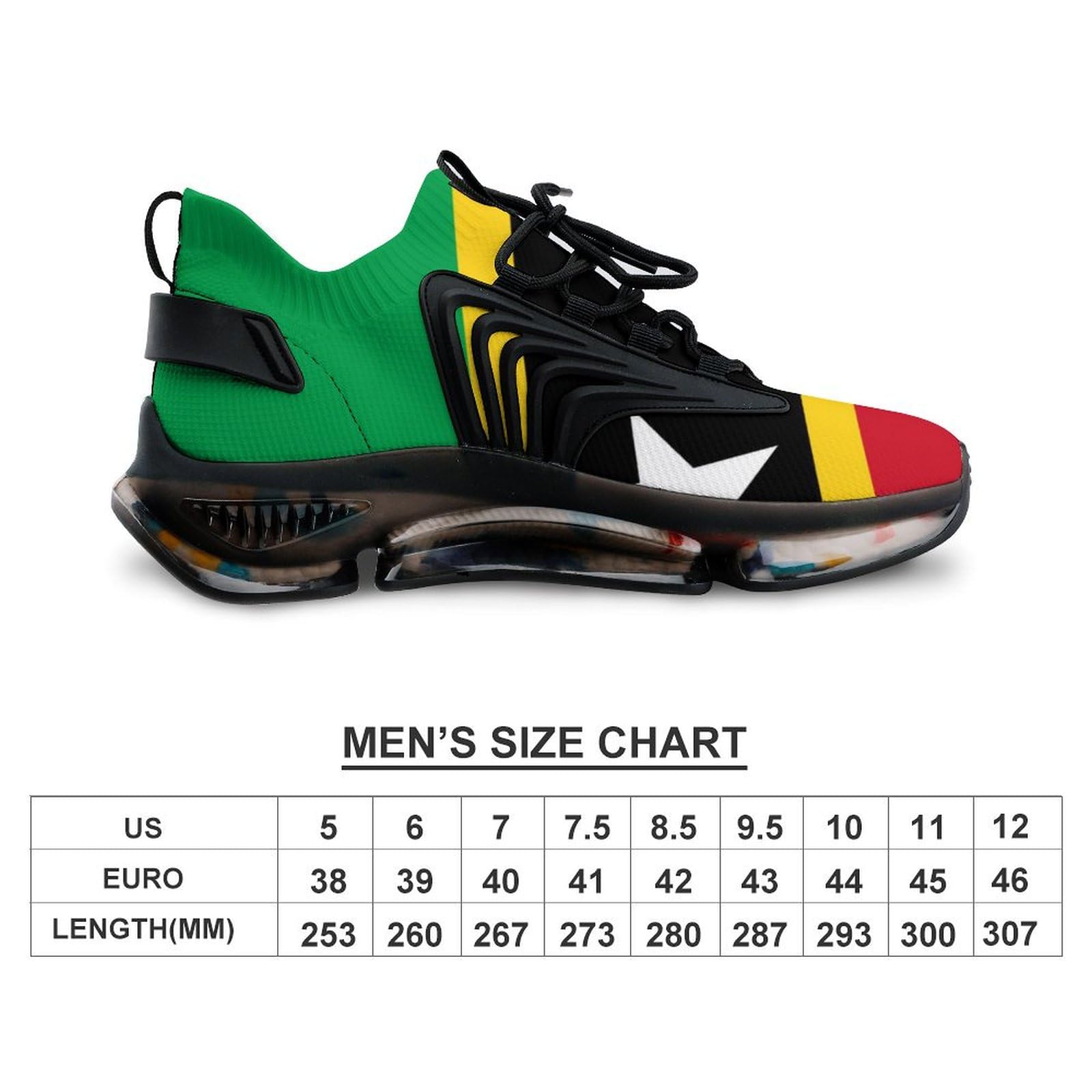 Saint Kitts and Nevis Flag Men's Running Shoes - Lightweight Athletic Sneakers for Gym, Hiking & Outdoor Sports | Patriotic Workout & Training Shoes