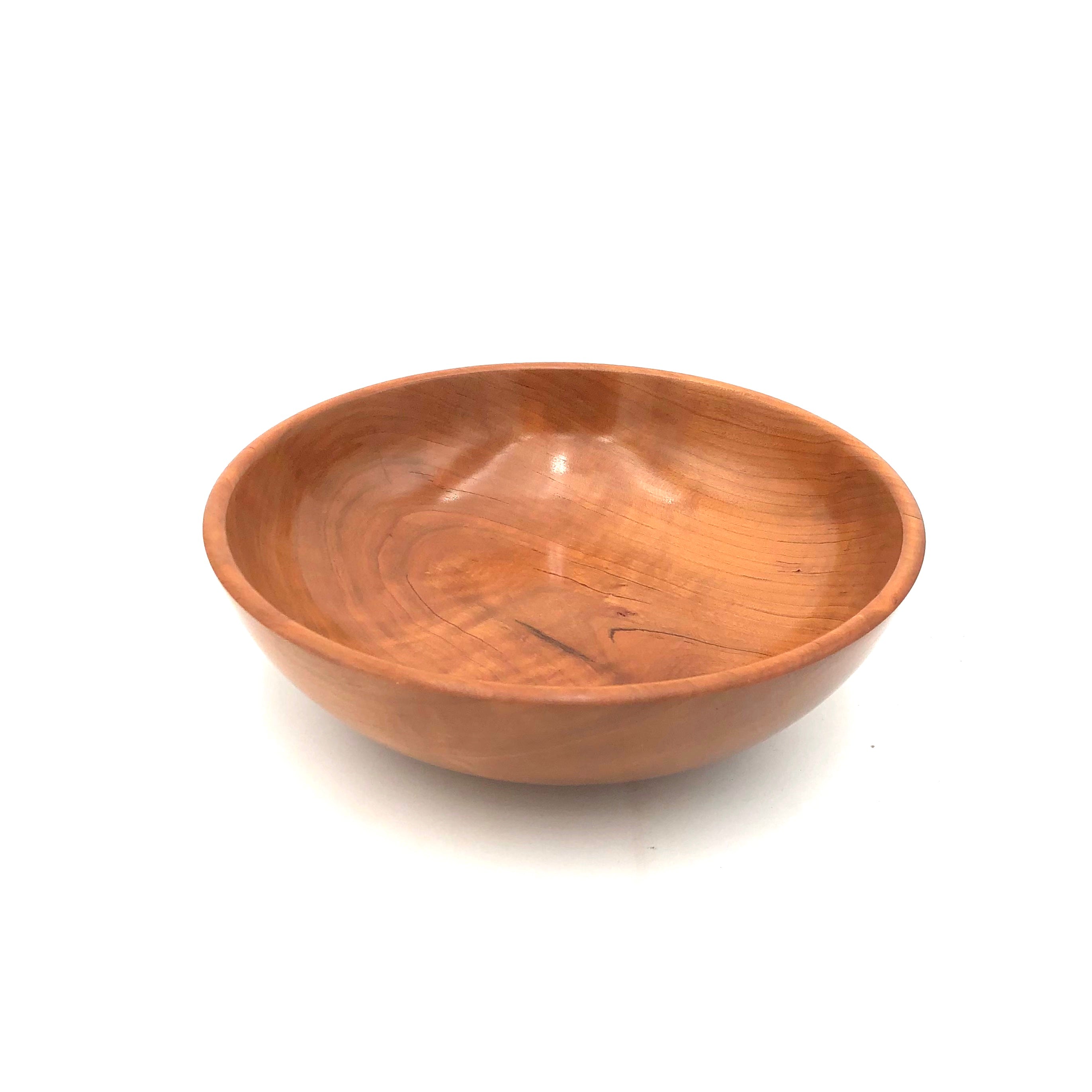 Tom Boley Red Oak Hollow Lathe Works 10 x 3 Inch Cherry Wood Salad Bowl - Perfect for Kitchen, Dining & Entertaining