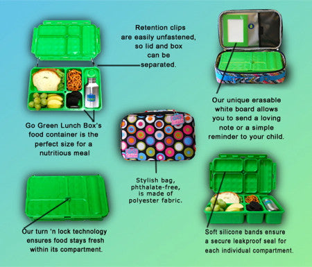 Eco-Friendly Reusable Lunch Box - Green Camo Design with Blue Container | Perfect for School, Work & Outdoor Activities
