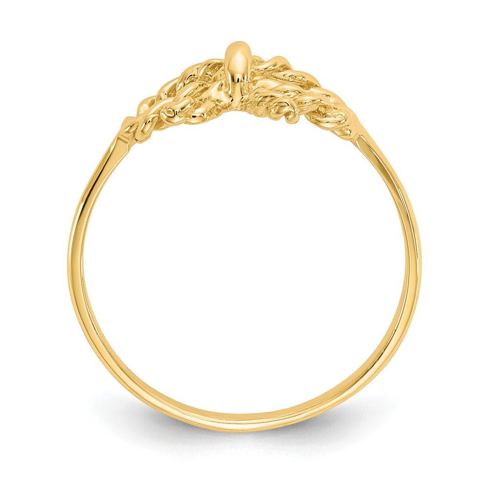14K Solid Yellow Gold Bow Ring Band - Elegant & Dainty Jewelry for Women, Perfect for Gifts, Weddings, Anniversaries & Everyday Wear