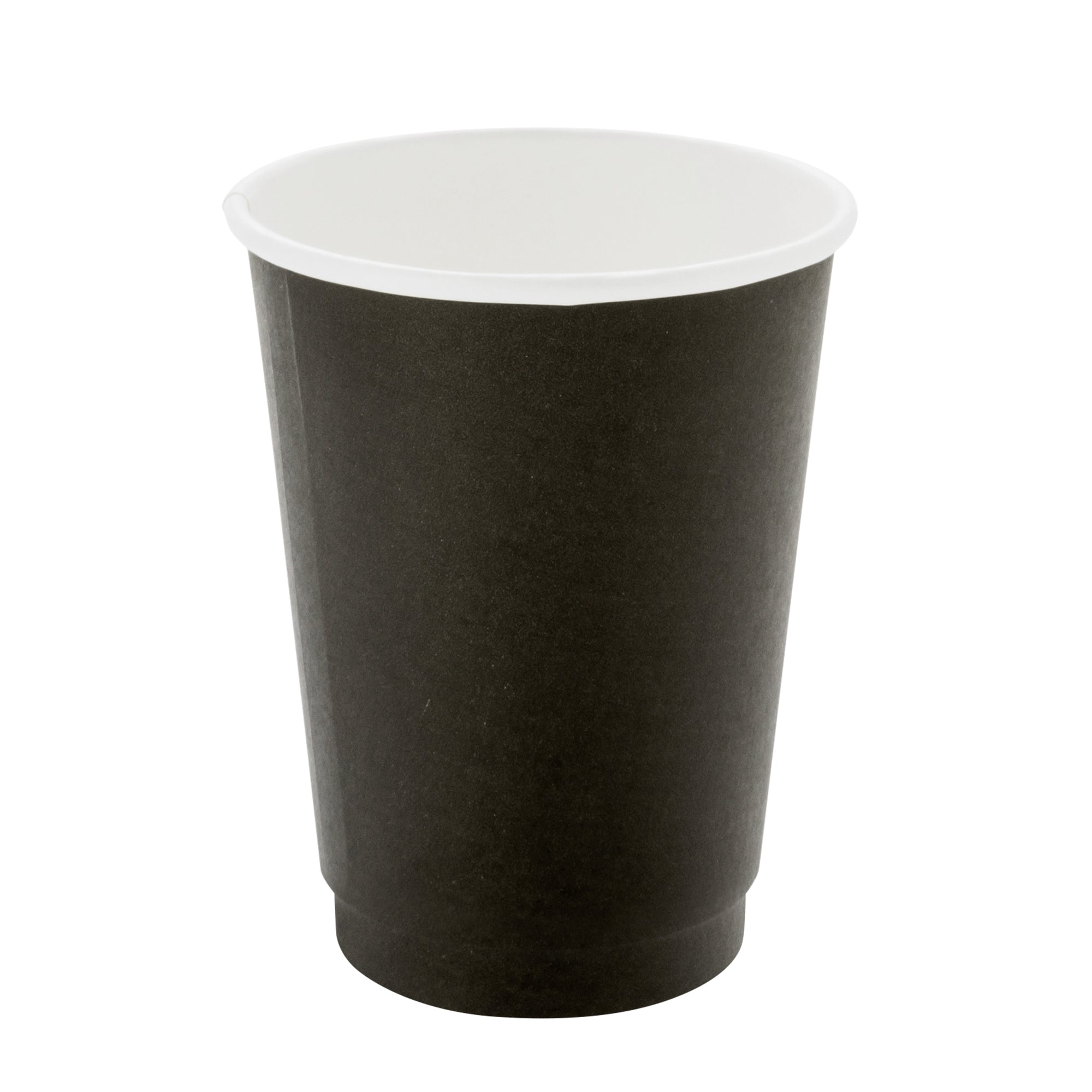 12 oz Black Double Wall Paper Coffee Cups - 500 Count Box (3.5