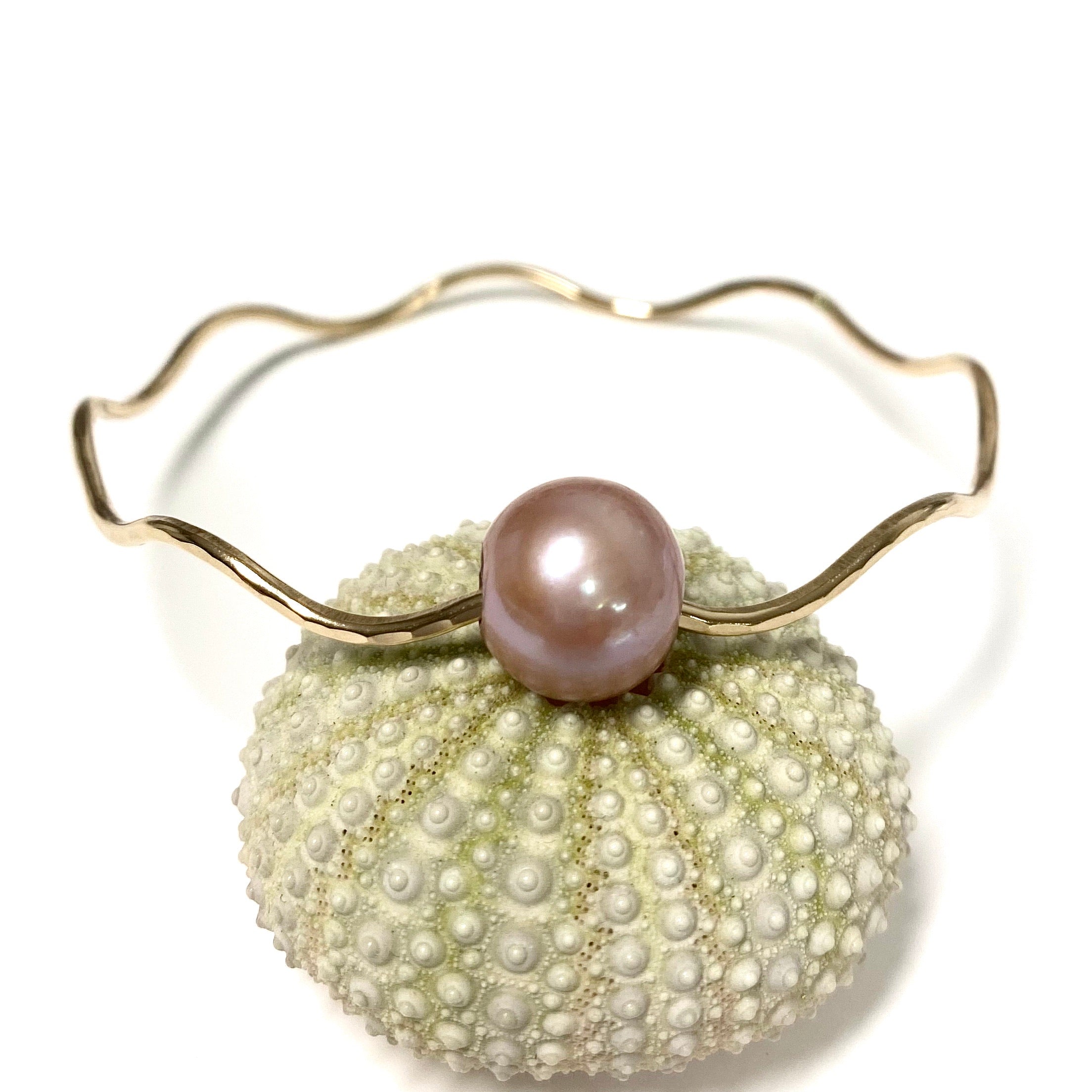 Bangle NOLA Pink Edison Pearl Bracelet (B450) - Elegant Pearl Jewelry for Women, Perfect for Parties, Weddings & Special Occasions