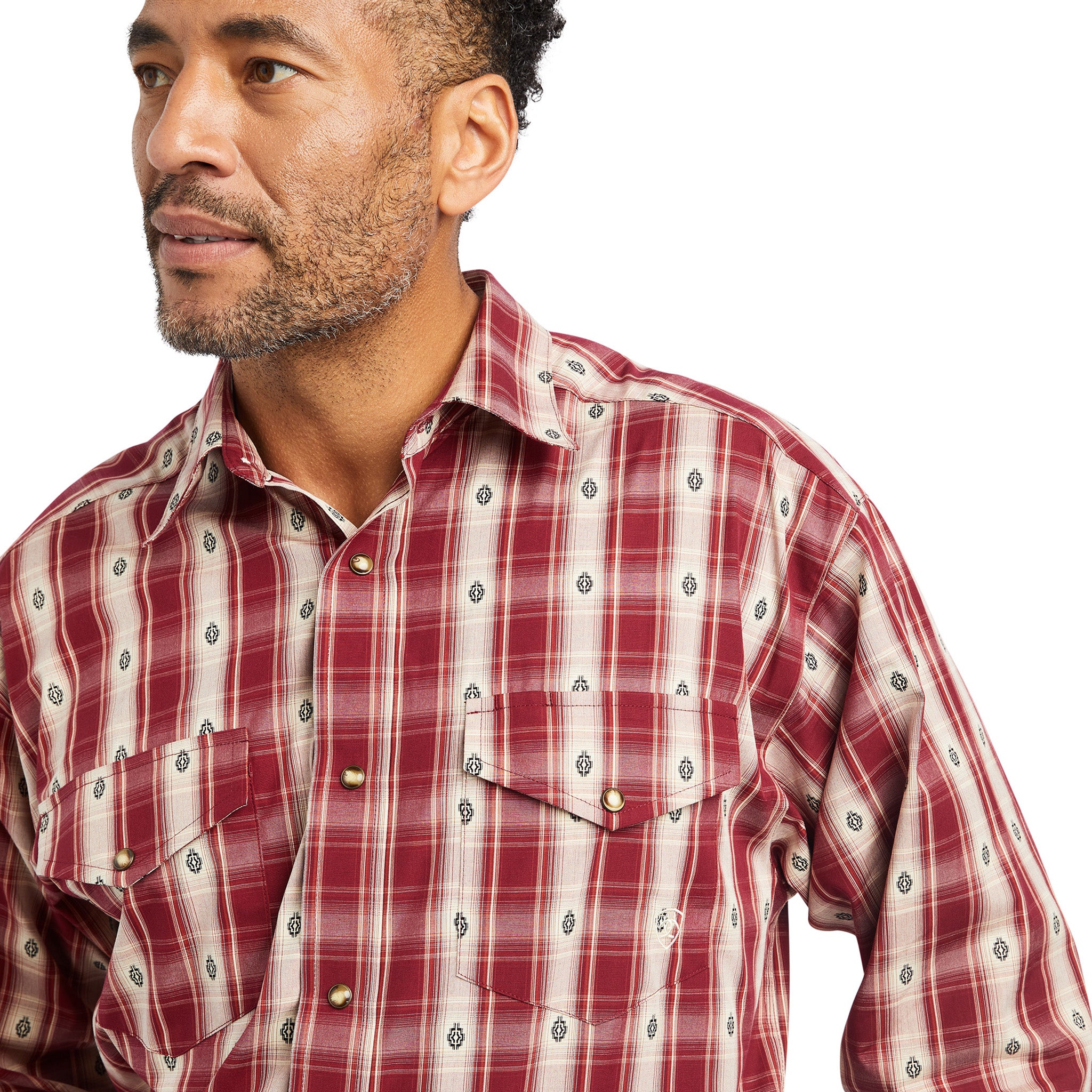 Ariat Men's Kayden Red Striped Long Sleeve Western Shirt - Comfortable Work & Casual Wear for Ranch, Rodeo & Outdoor Activities
