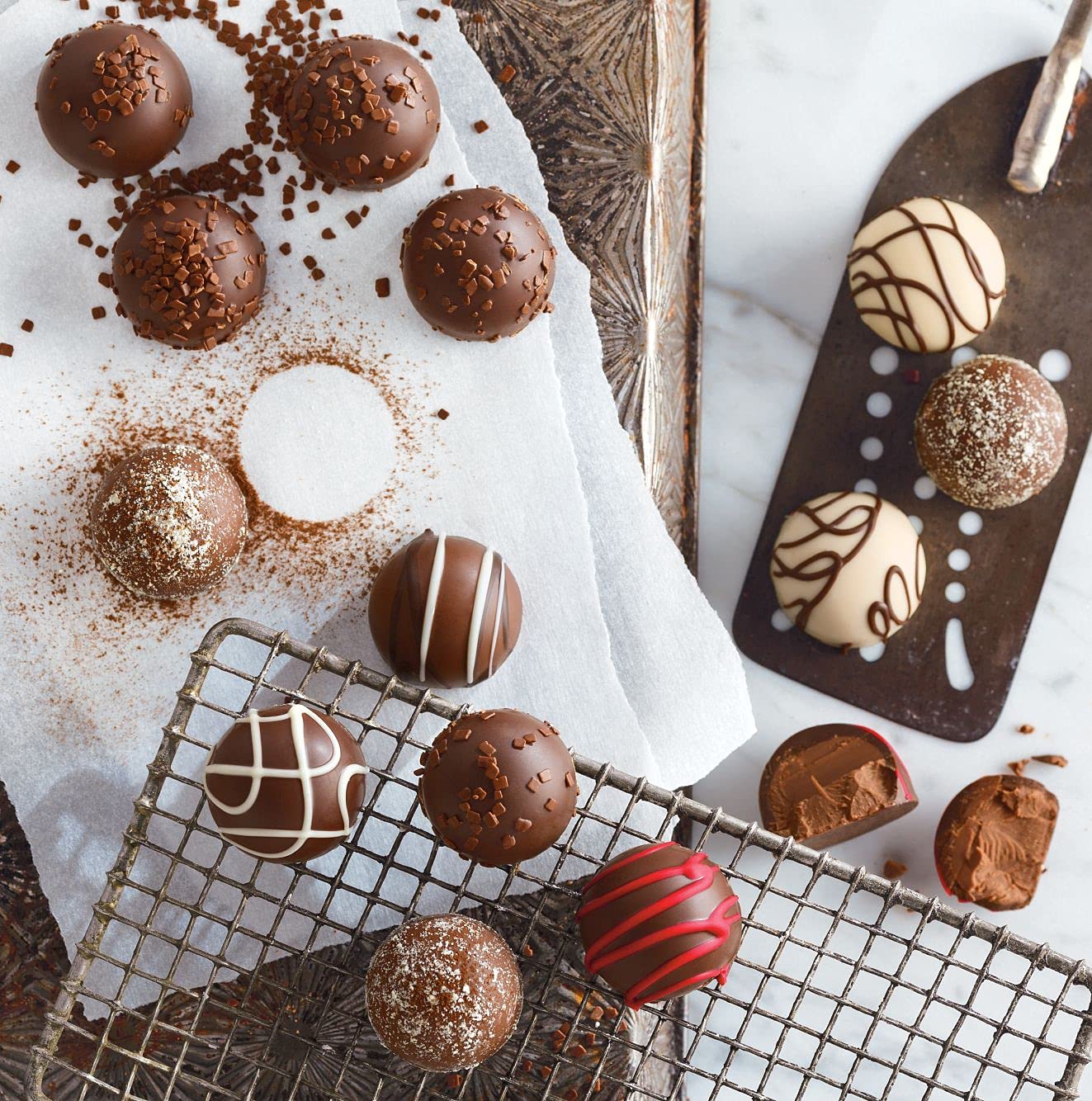 Harry & David Milk Chocolate Truffles - 50 Count Bulk Candy Box | Gourmet Chocolate Treats for Gifts, Parties & After Dinner Desserts | Rich Creamy Milk Chocolate Truffles Sampler
