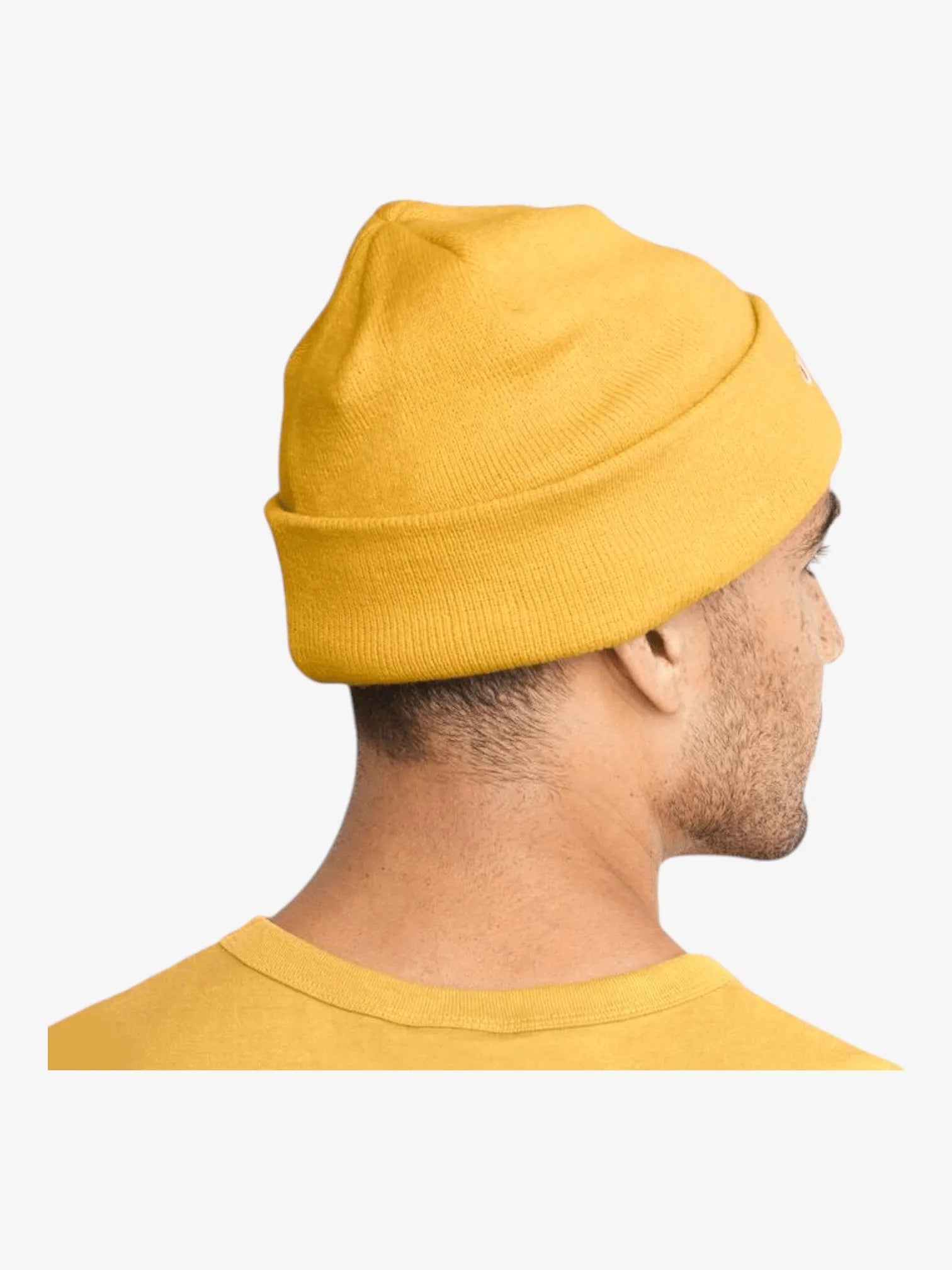 Champion Logo Embroidered Beanie Hat for Men & Women - Soft Winter Knit Cap with Adjustable Fit - Unisex Yellow Beanie for Cold Weather, Sports & Outdoor Activities