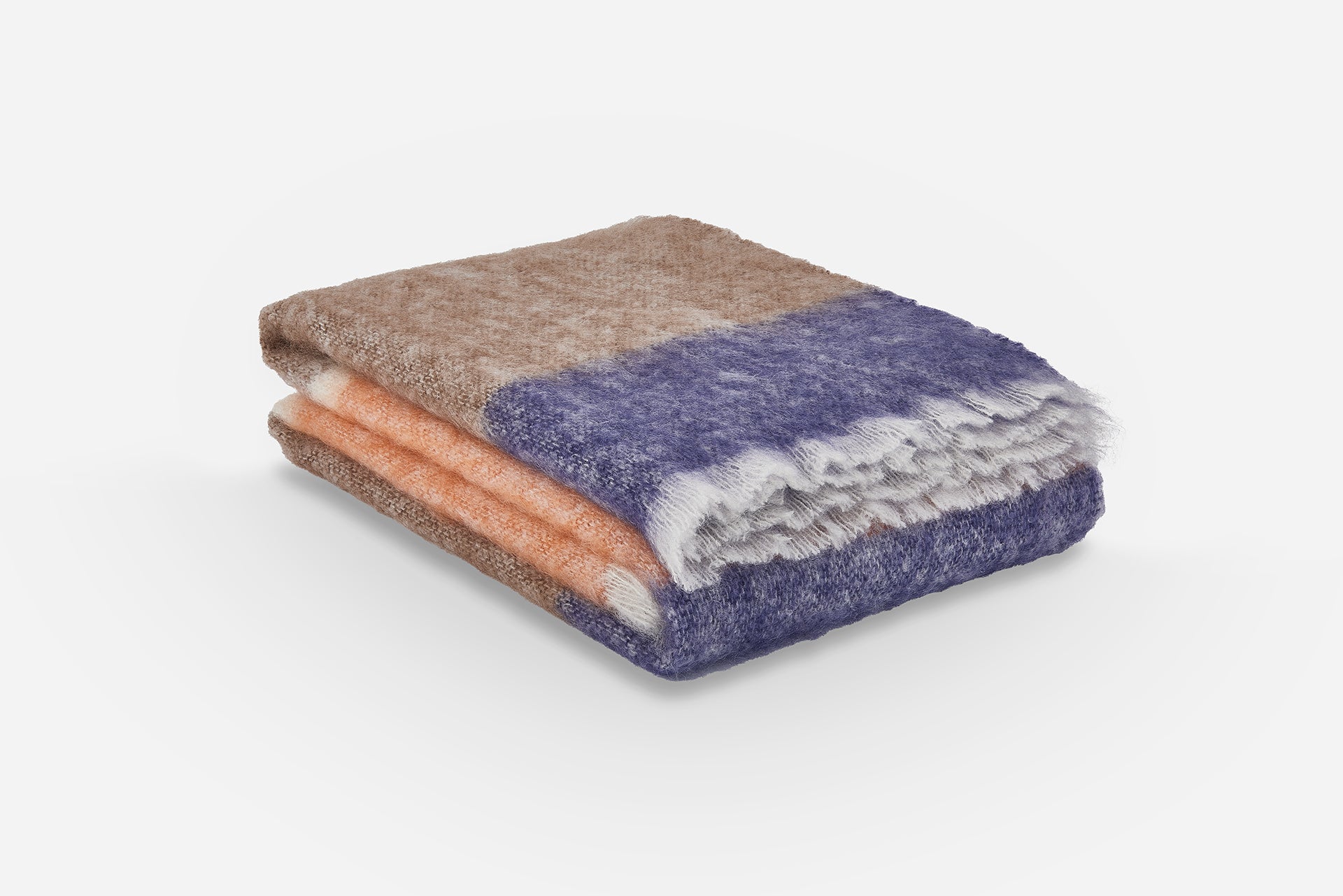 Soft Tangerine Silare Mohair Throw Blanket - Cozy & Luxurious for Living Room, Bedroom, or Sofa - Perfect for Relaxing & Decor