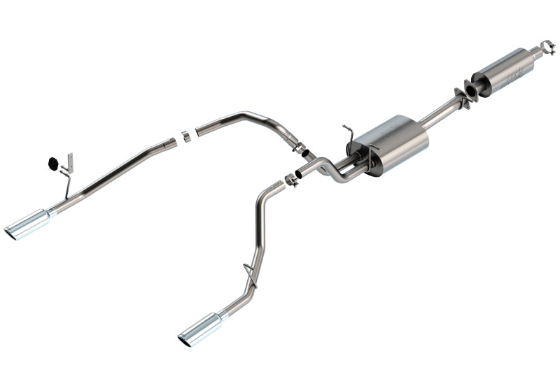 Borla S-Type Cat-Back Exhaust System for Ram 1500 3.6L V6 (2019-2024) - Dual Rear Exit with Polished Tips - High Performance Exhaust Upgrade for Better Sound & Power - Perfect for Off-Roading & Truck Enthusiasts