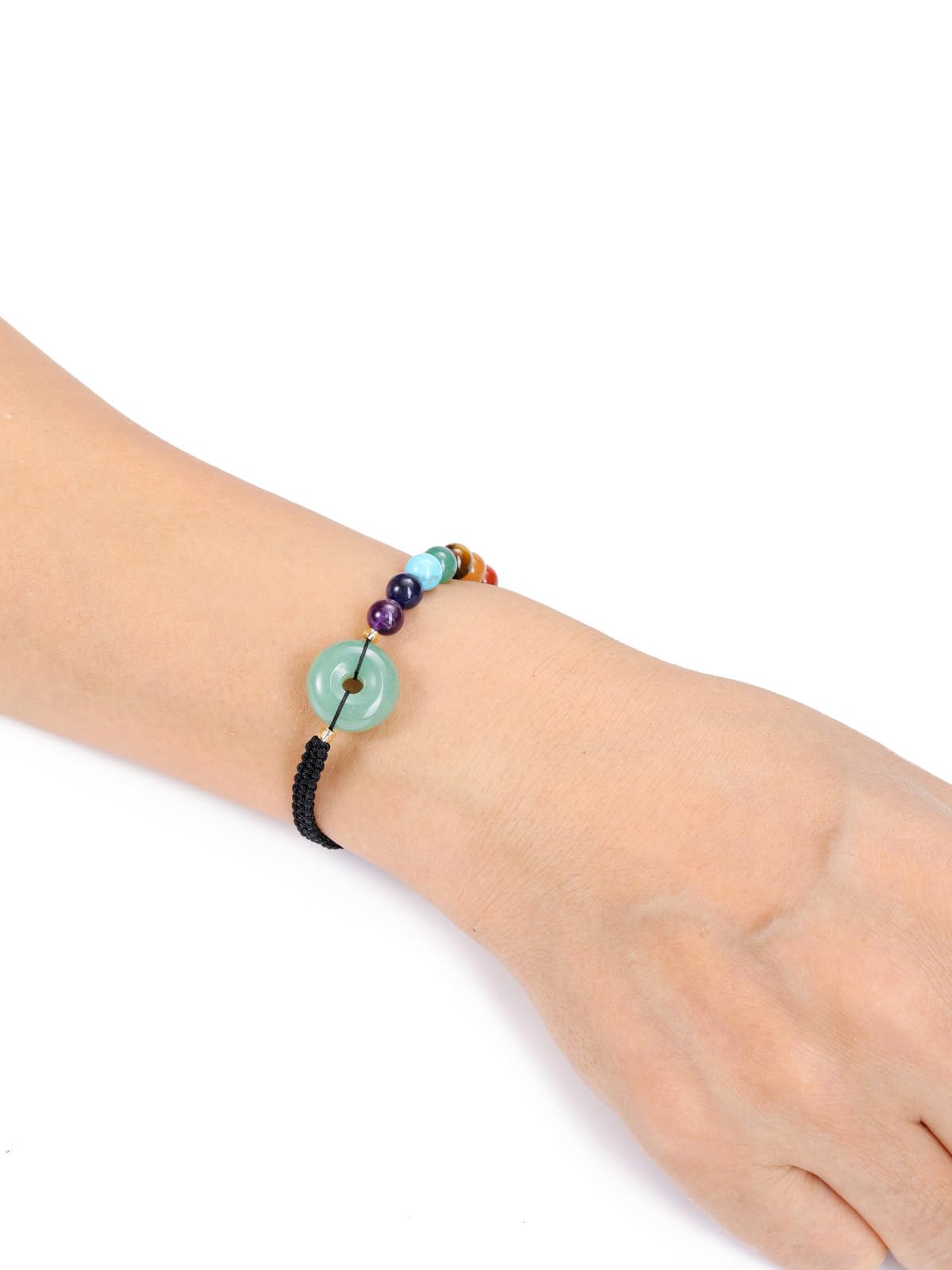 Jovivi Crystal Healing Bracelets for Women - 7 Chakra Beaded Donut Bracelet Set, Spiritual Jewelry Gifts for Meditation, Yoga & Positive Energy | Perfect for Daily Wear, Wellness Rituals & Mindful Gifting