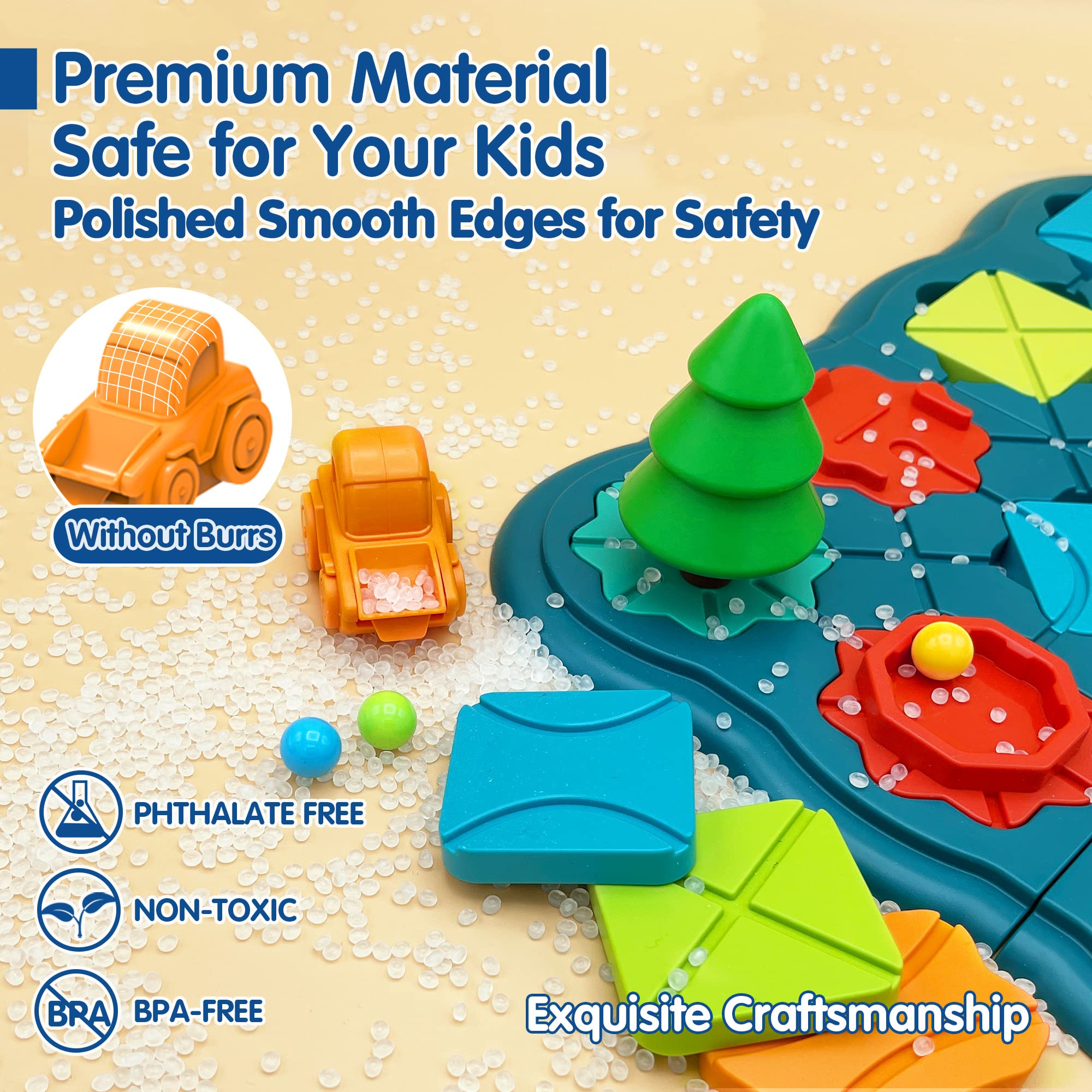 STEM Logic Road Builder Puzzle - Educational Board Game for Kids 4-8, Perfect for Classroom & Birthday Gifts