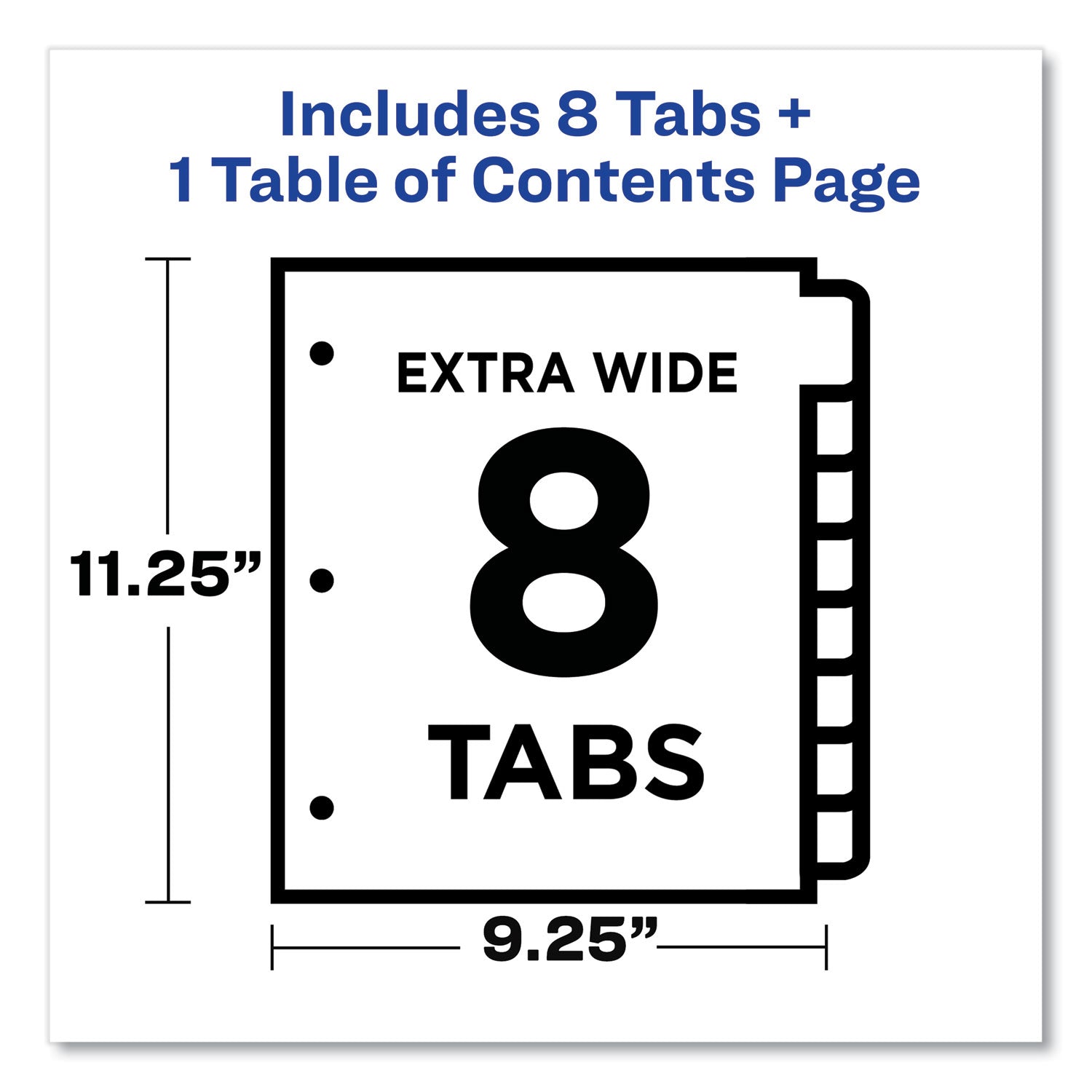Avery® Customizable TOC Ready Index Multicolor Tab Dividers - Extra Wide 8-Tab Set (11