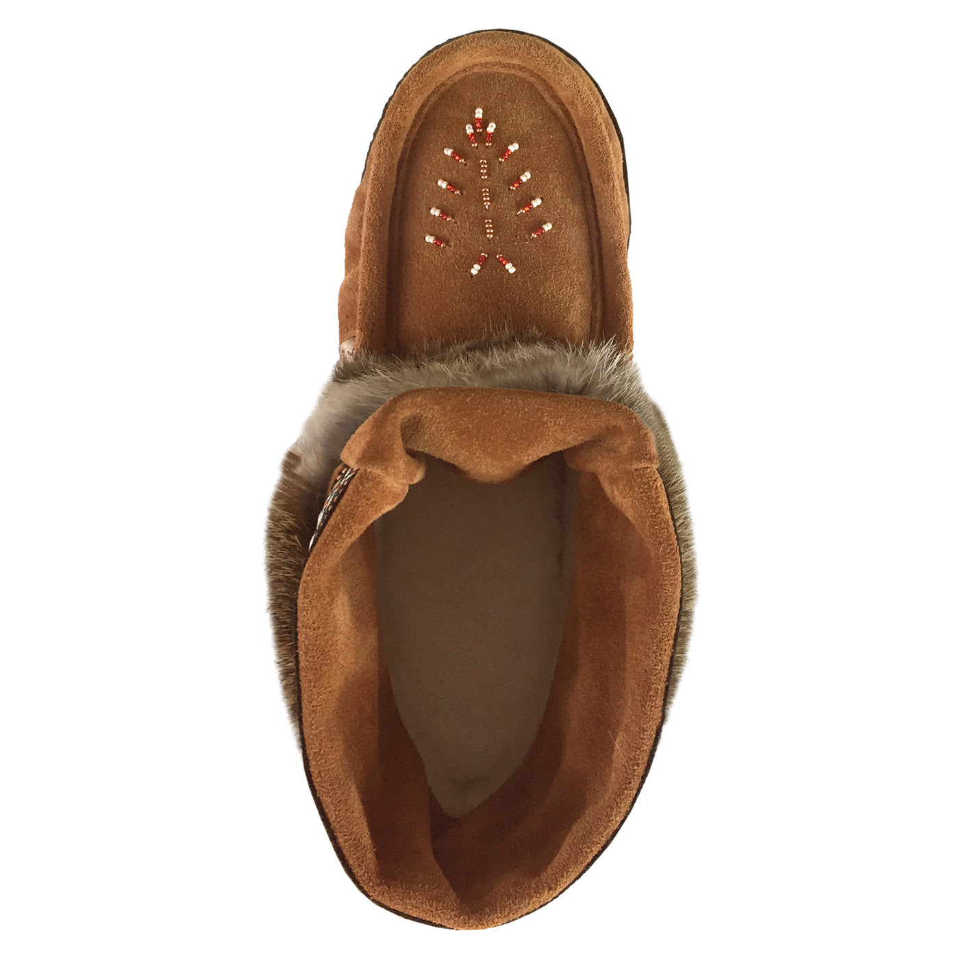 Women's Dark Tan Ankle Boots with Rabbit Fur - Cozy Winter Mukluks for Cold Weather & Outdoor Adventures