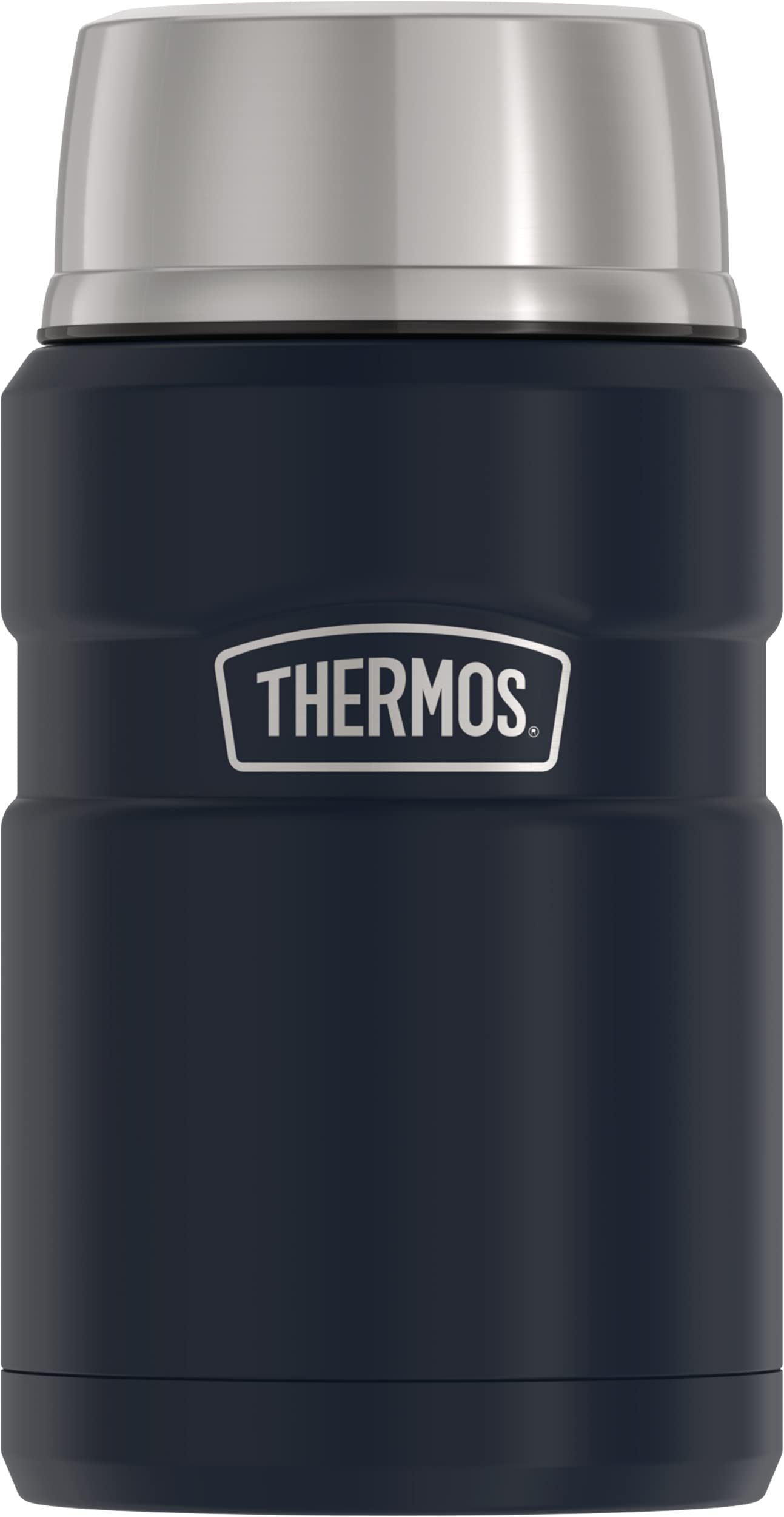 THERMOS Stainless King Vacuum-Insulated Food Jar - 24oz Leak-Proof Thermos for Hot & Cold Meals - Midnight Blue - Perfect for Lunch, Camping & Office Use