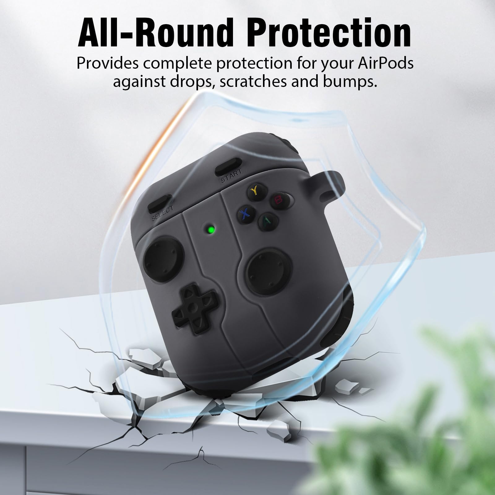 KOREDA AirPods 1st/2nd Generation Case Cover - Cute Game Player Design Silicone Protective Case for AirPods Charging Case | Shockproof & Anti-Scratch | Perfect for Gaming, Travel & Daily Use
