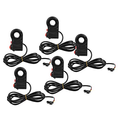 **5PCS Black Automatic Handlebar Switch for Electric Bikes - Durable Motorcycle & Bicycle Accessory - Perfect for Cycling Enthusiasts & Bike Repair Shops - Ideal for Commuting, Off-Road & Urban Riding**
