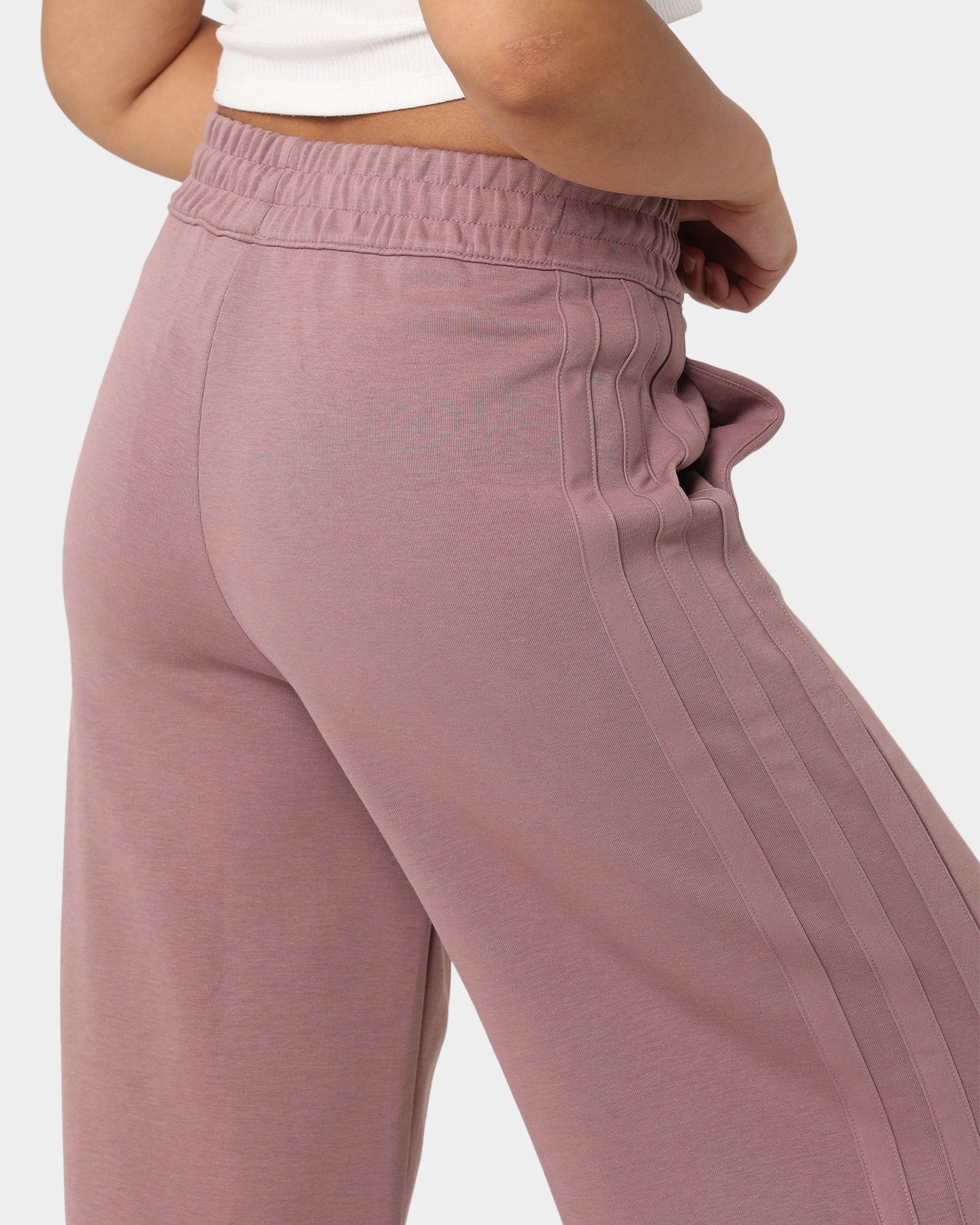 Adidas Women's Adicolor Contempo Chunky Stripes Trackpants - Wonder Oxide Color | High Waisted Athletic Joggers for Running, Yoga & Casual Wear