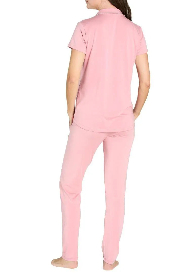 Brenda Women's Short Sleeve Pajama Set - Soft Cotton Sleepwear for Women, Comfortable Nightwear for Lounge & Sleep, Perfect for Home Relaxation and Gift Giving