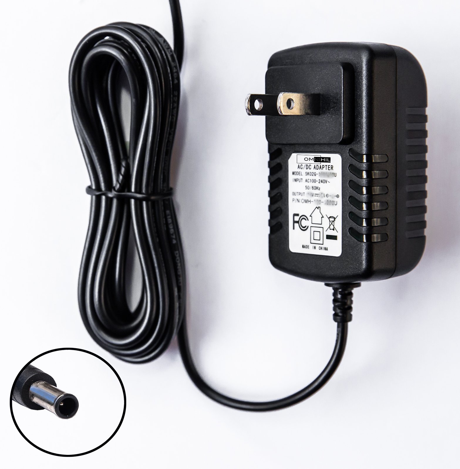 Omnihil 2.5M USB Charger Cable Compatible with Kenwood KSC-43K Fast Charging Station - Dual Chemistry NiMH & Li-Ion Battery Charger for Home, Office, and Travel Use